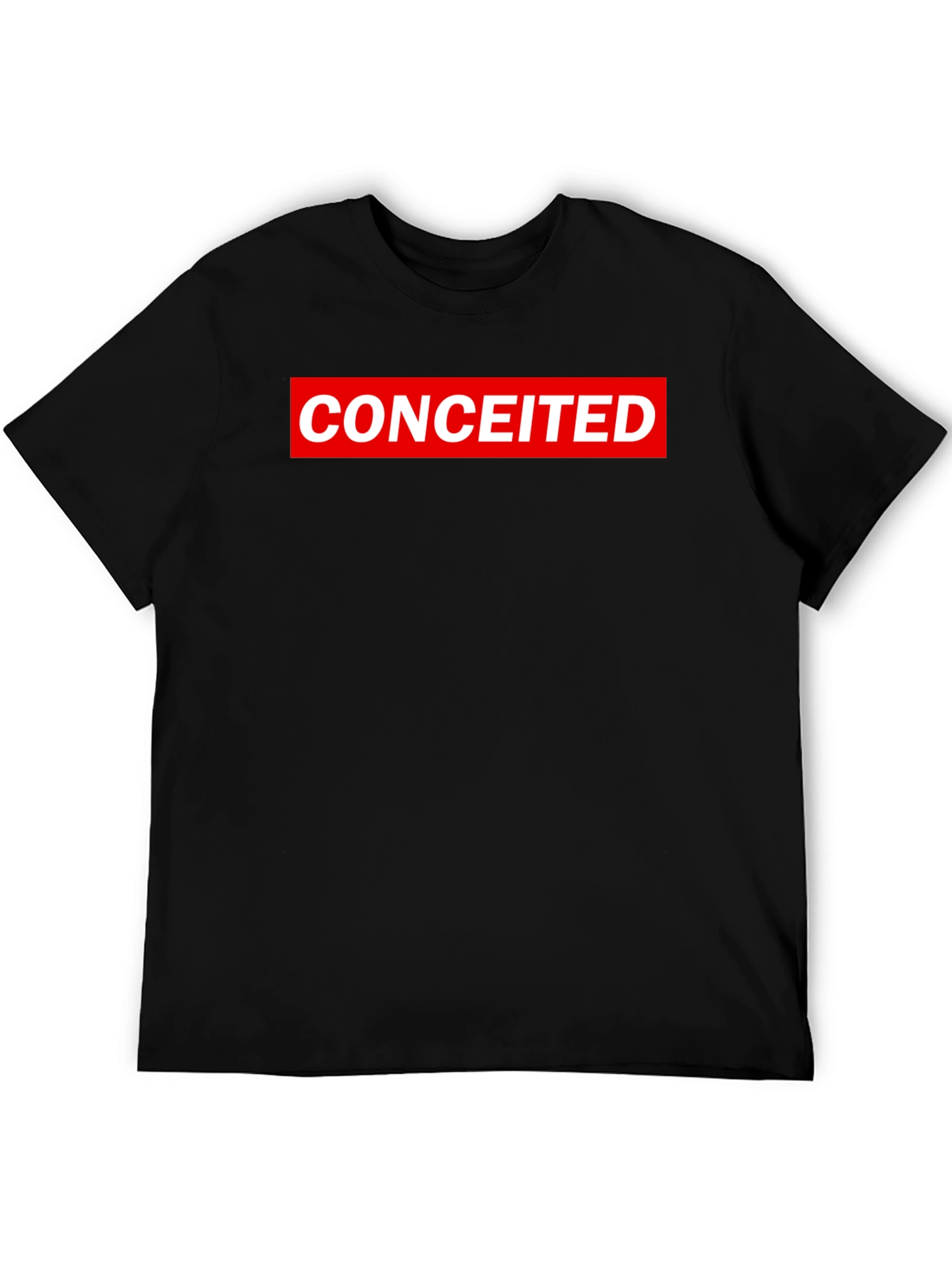 Black Conceited Graphic Tee - Black Crew Neck T-Shirt view 5
