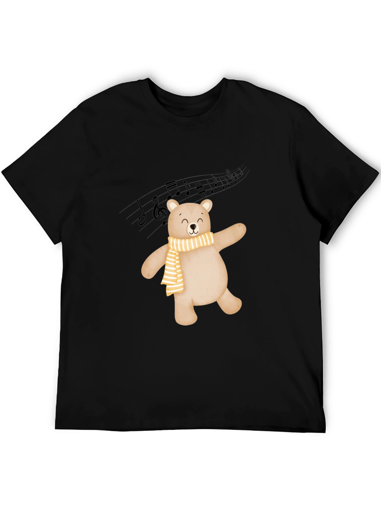 Black Dancing Bear Graphic Tee - Soft Cotton Comfort view 5