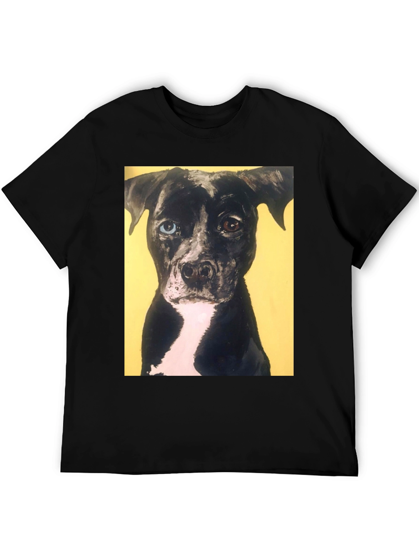 Black Dog Portrait Tee - Heterochromia Eyes view 5
