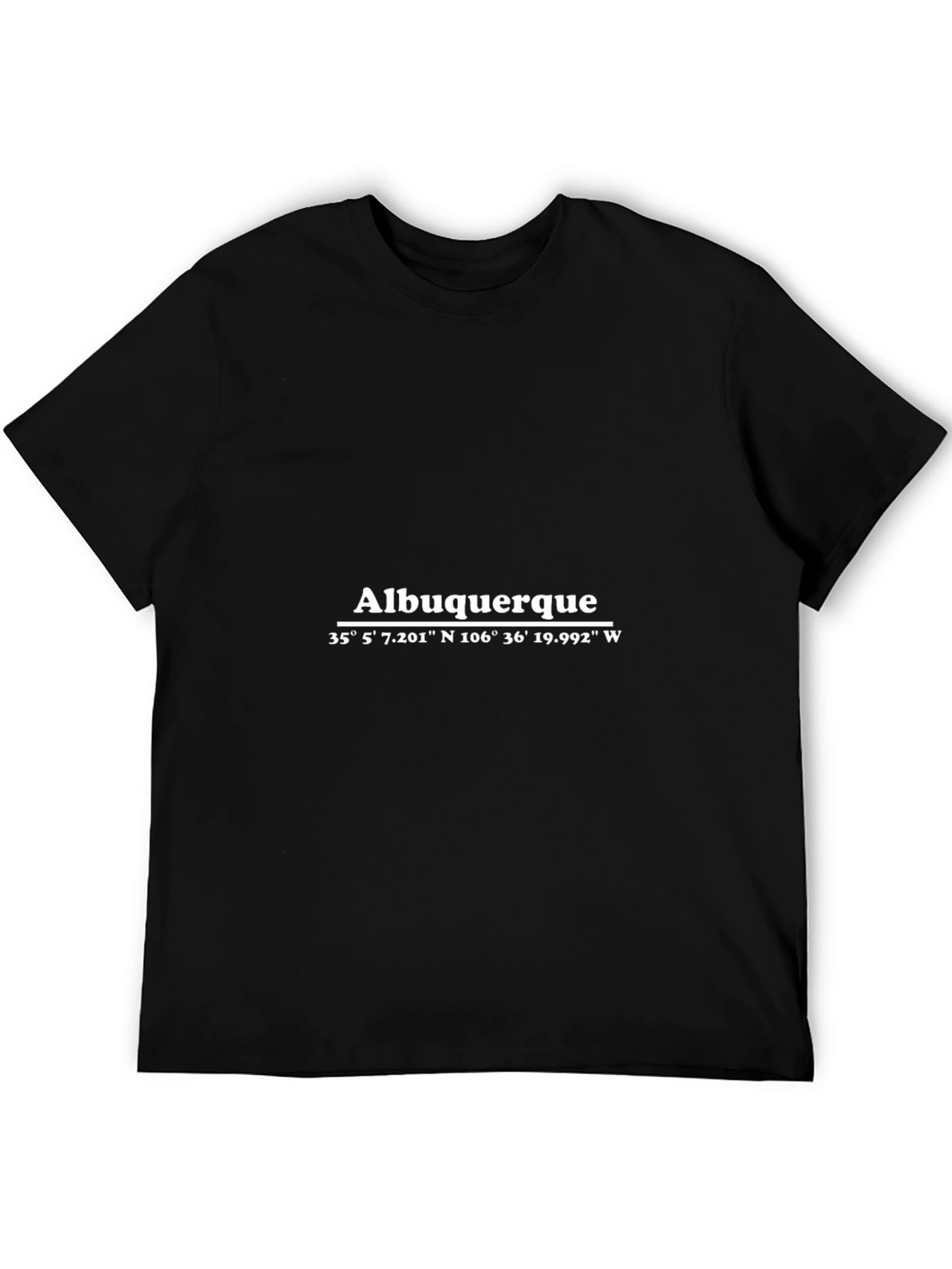 Albuquerque Coordinates Black T-Shirt - 5