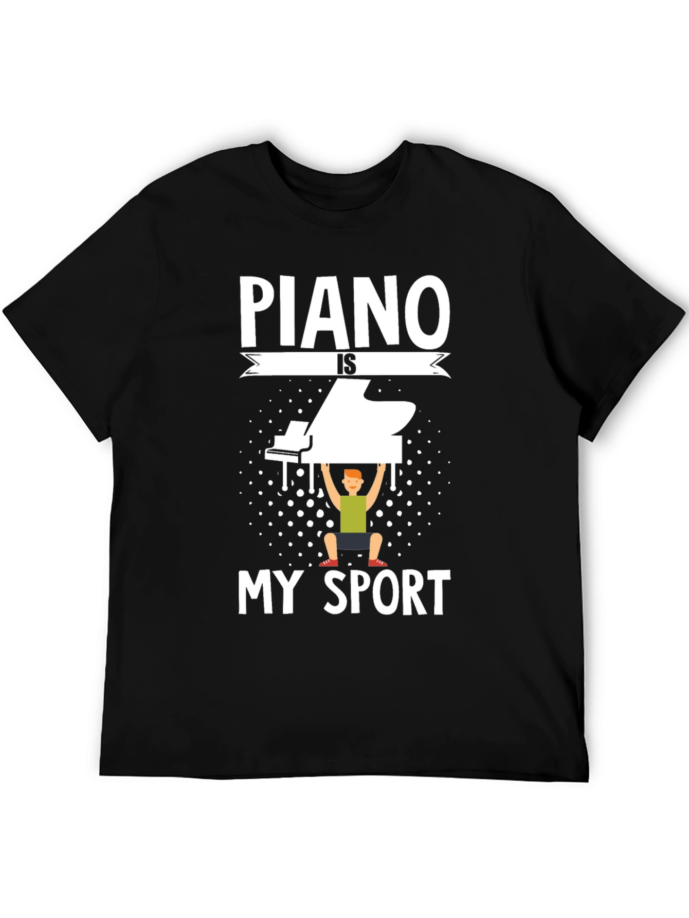 Black Piano is My Sport T-Shirt - Musician Workout Tee view 5