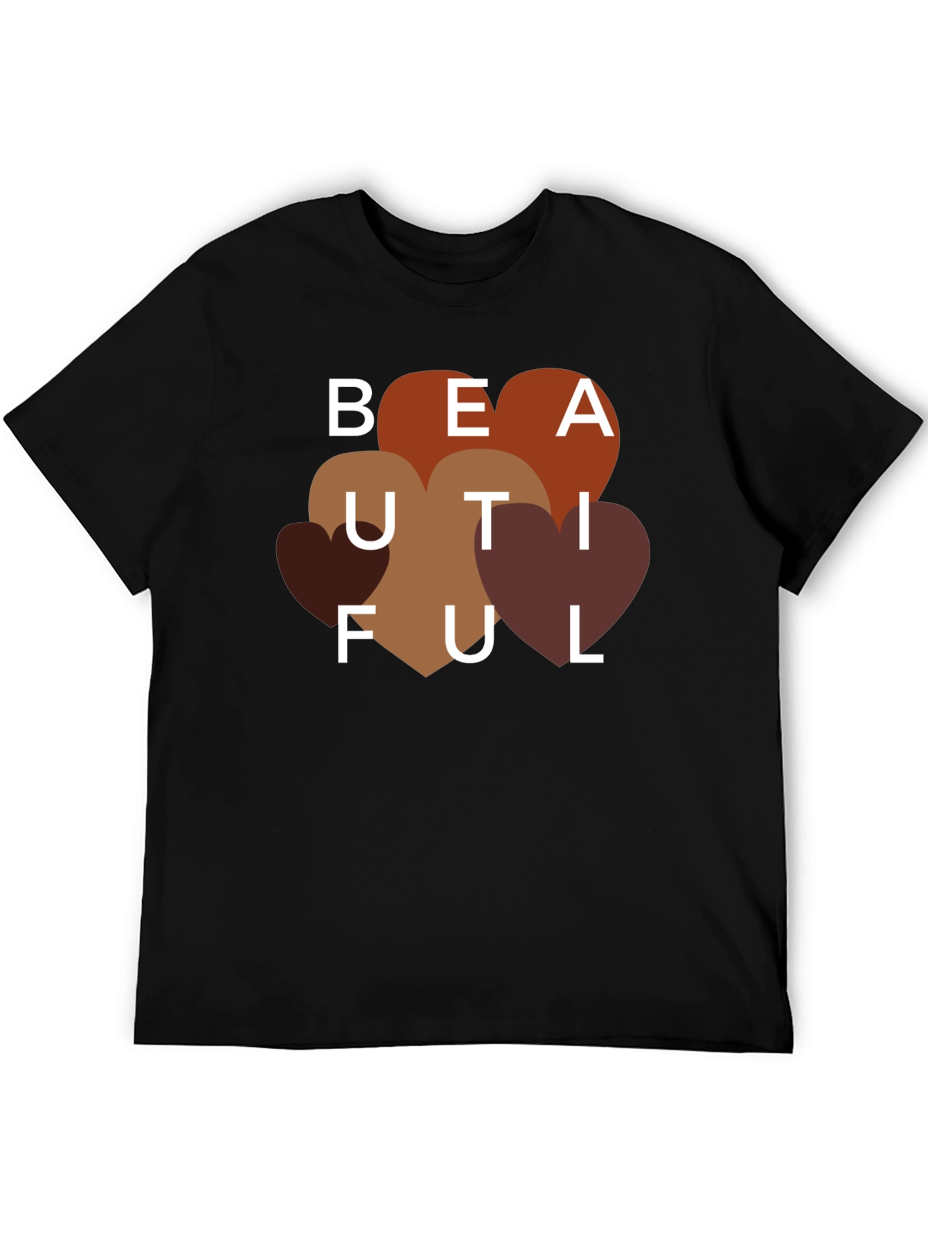 Black Beautiful Heart Tee - Stylish Graphic T-Shirt view 5