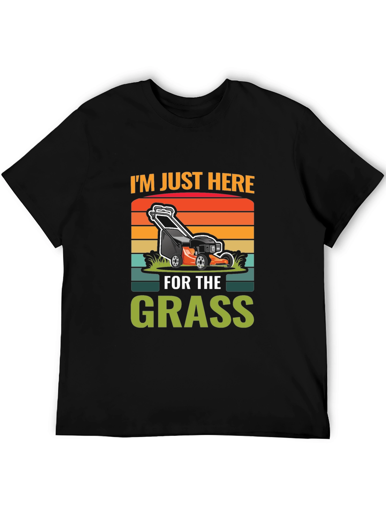 Black I'm Just Here For The Grass T-Shirt view 5