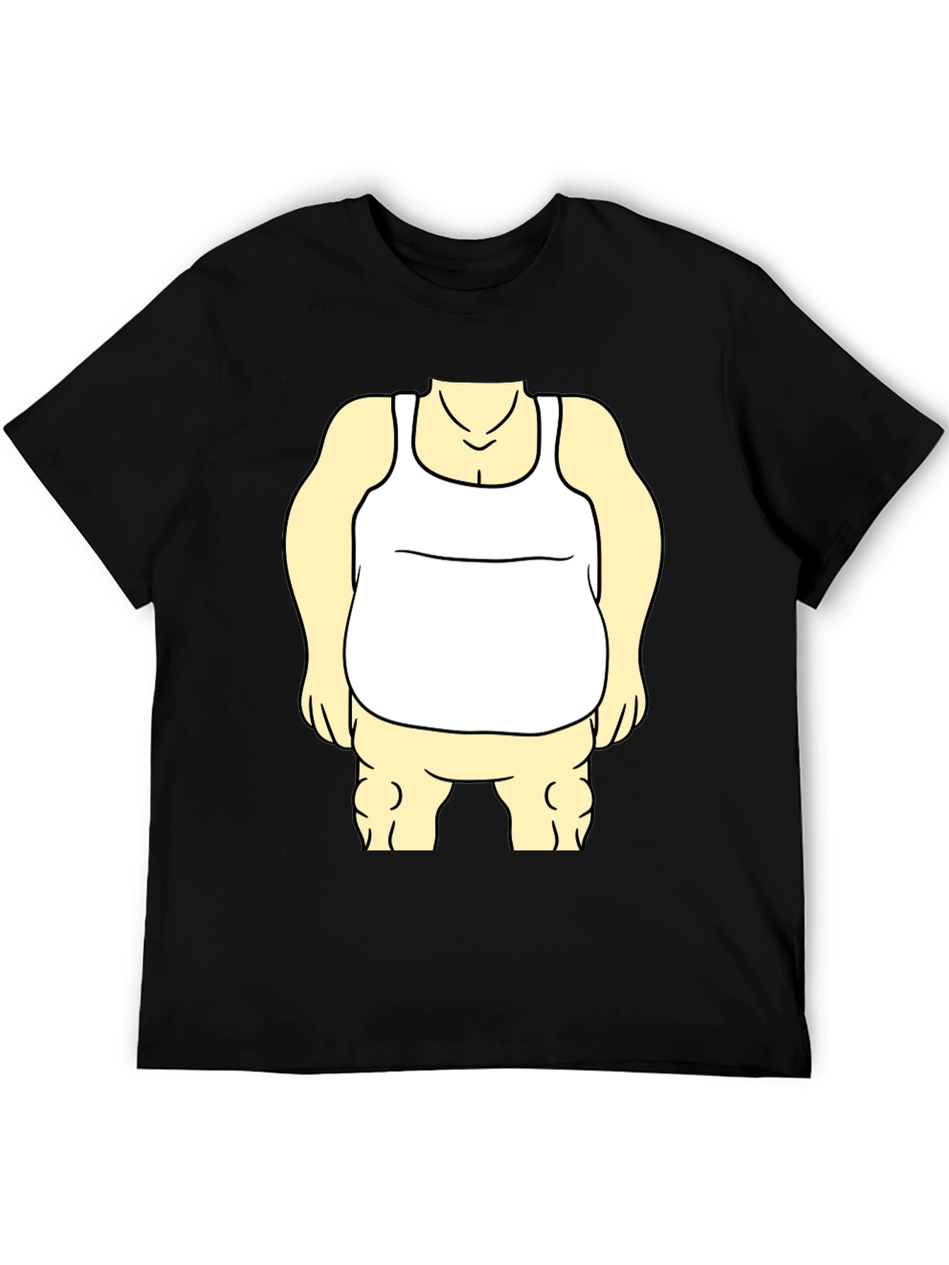 Black Funny Cartoon Character Graphic Black T-Shirt view 5