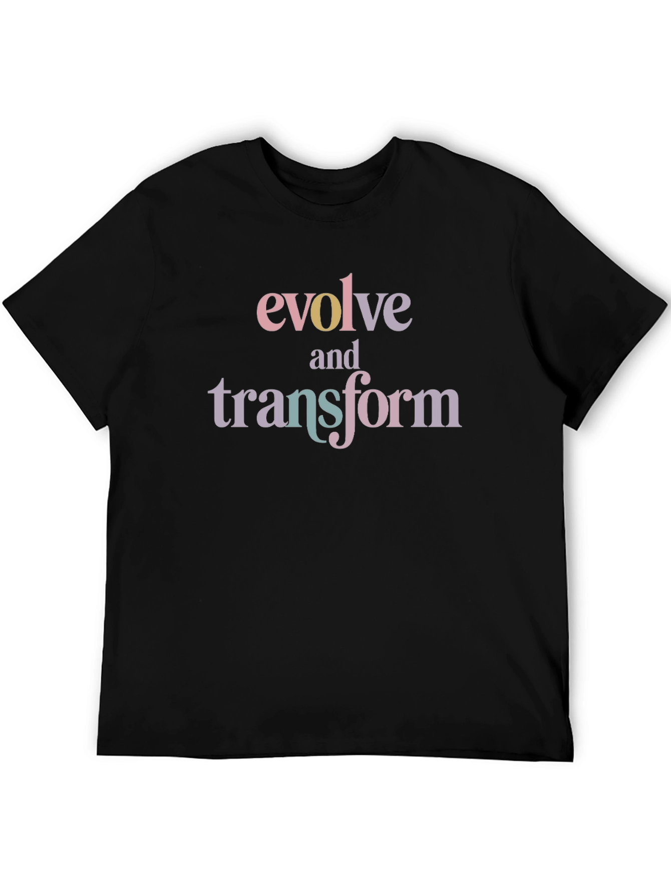 Black Evolve and Transform Graphic T-Shirt view 5