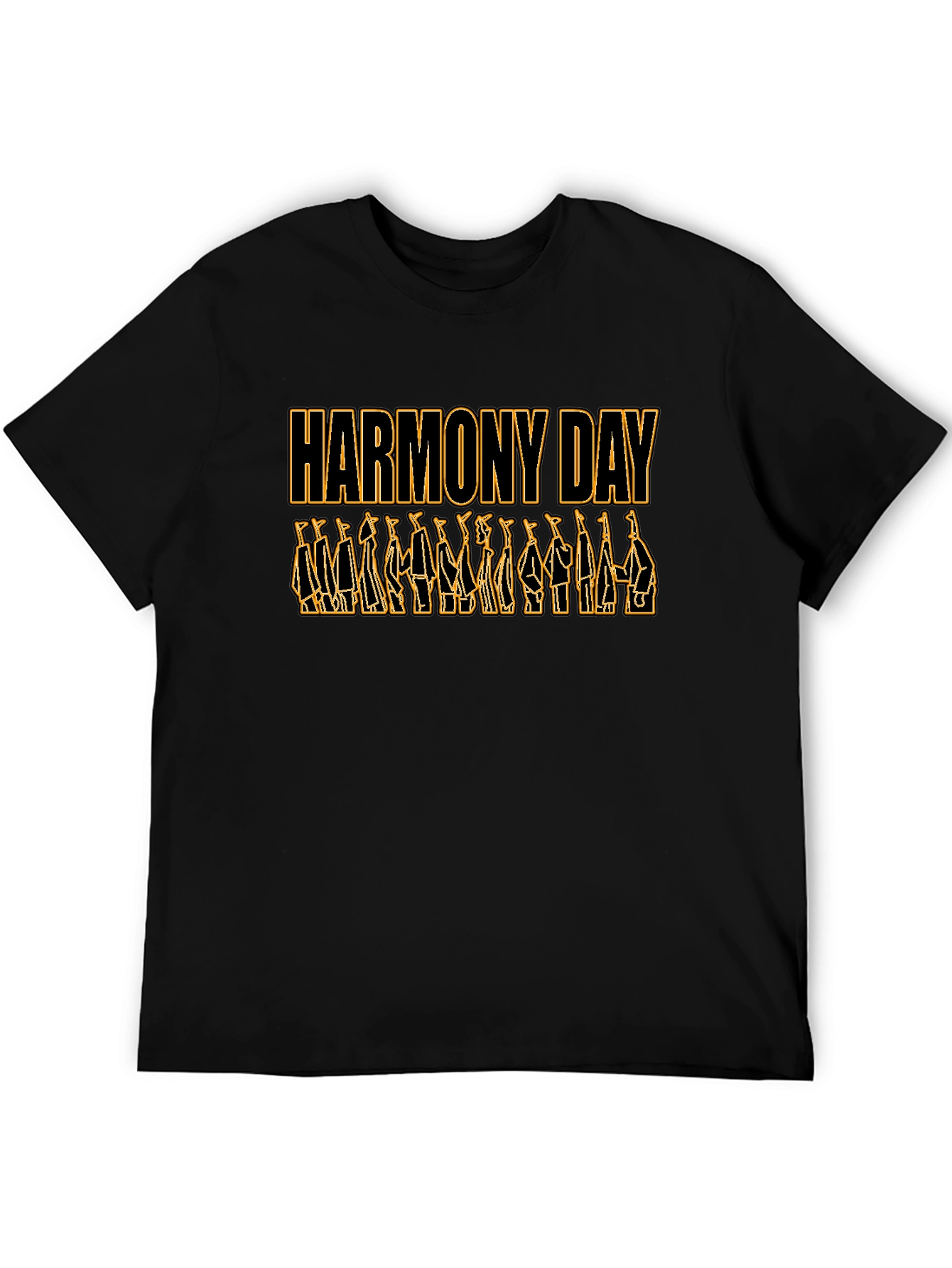 Black Harmony Day Black T-Shirt view 5