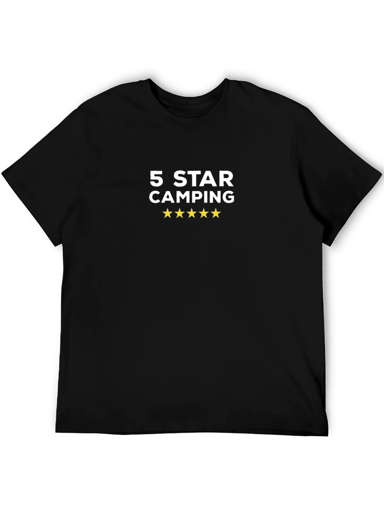 Black 5 Star Camping T-Shirt view 5