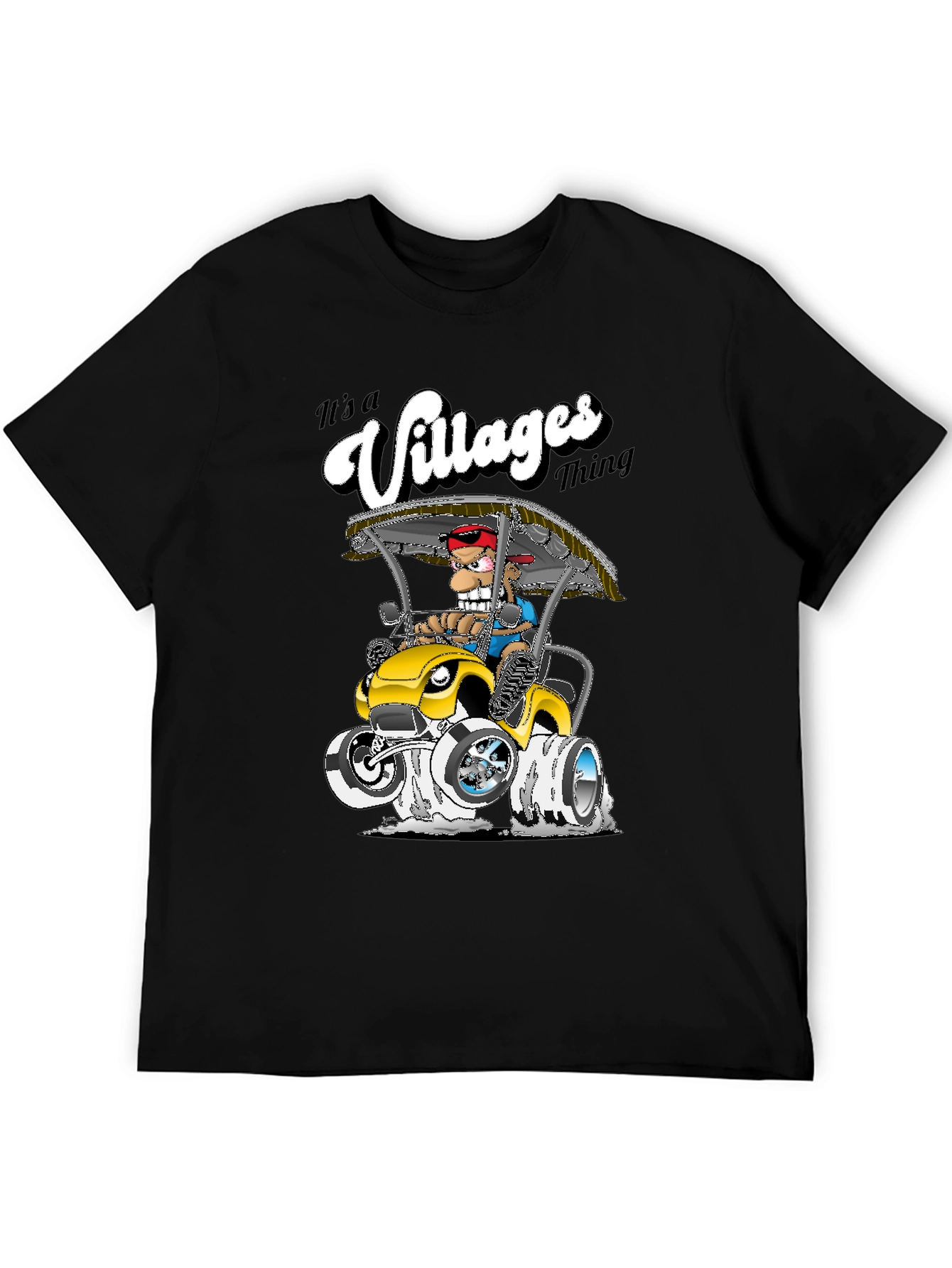 The Villages Thing T-Shirt - Cartoon Golf Cart - 5