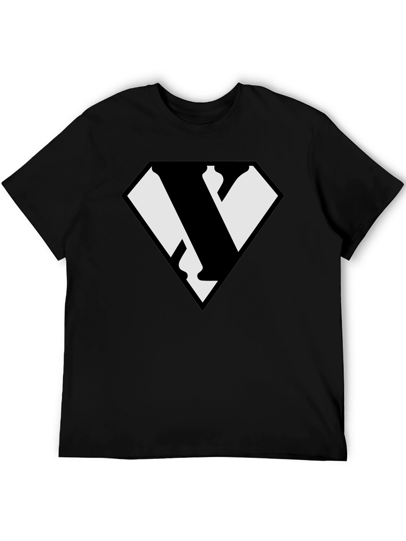 Black Super Symbol Black Graphic Tee - Cotton Blend view 5