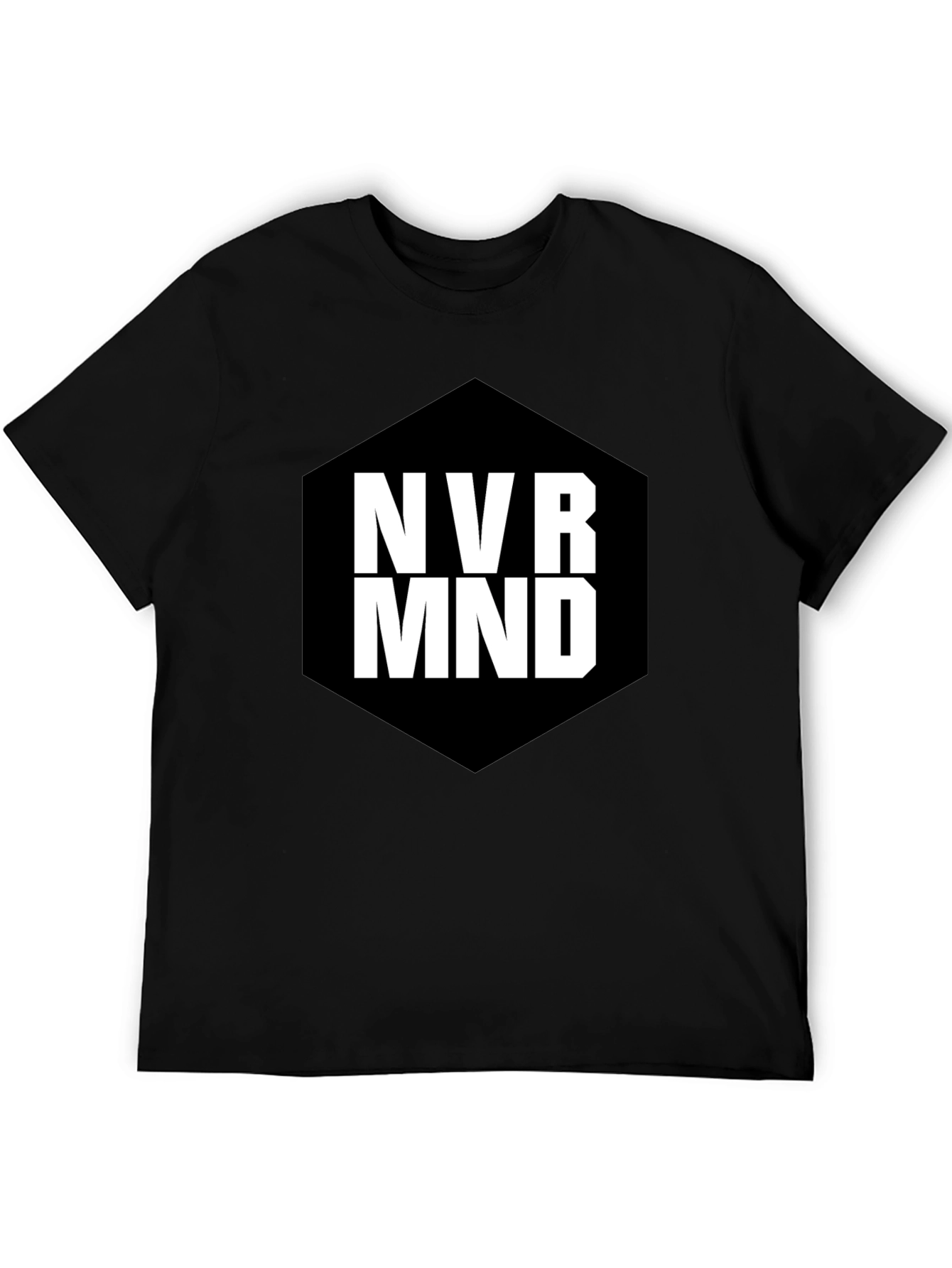 Black NVR MND Black Graphic T-Shirt - Modern Tee view 5