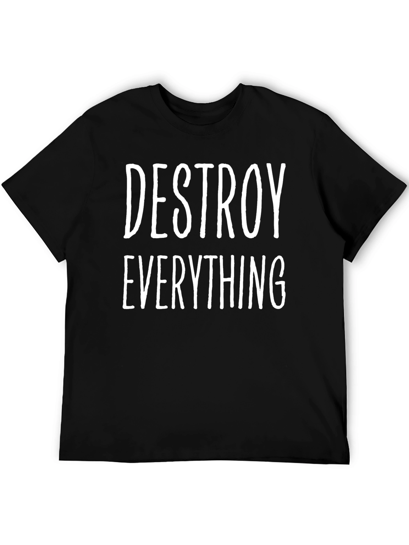 Black Destroy Everything Graphic Tee - Black view 5
