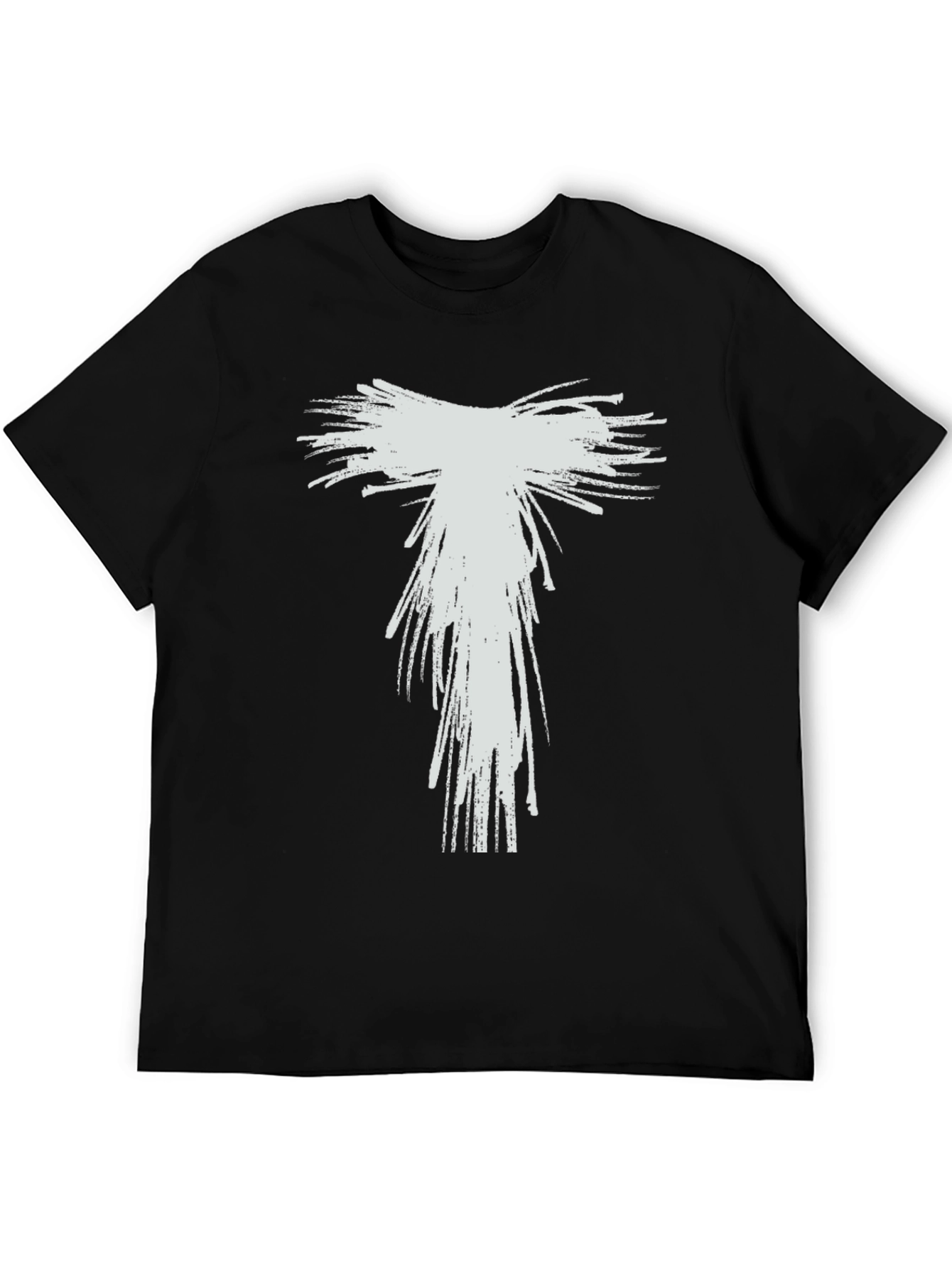 Black Abstract Graphic Print Black T-Shirt view 5