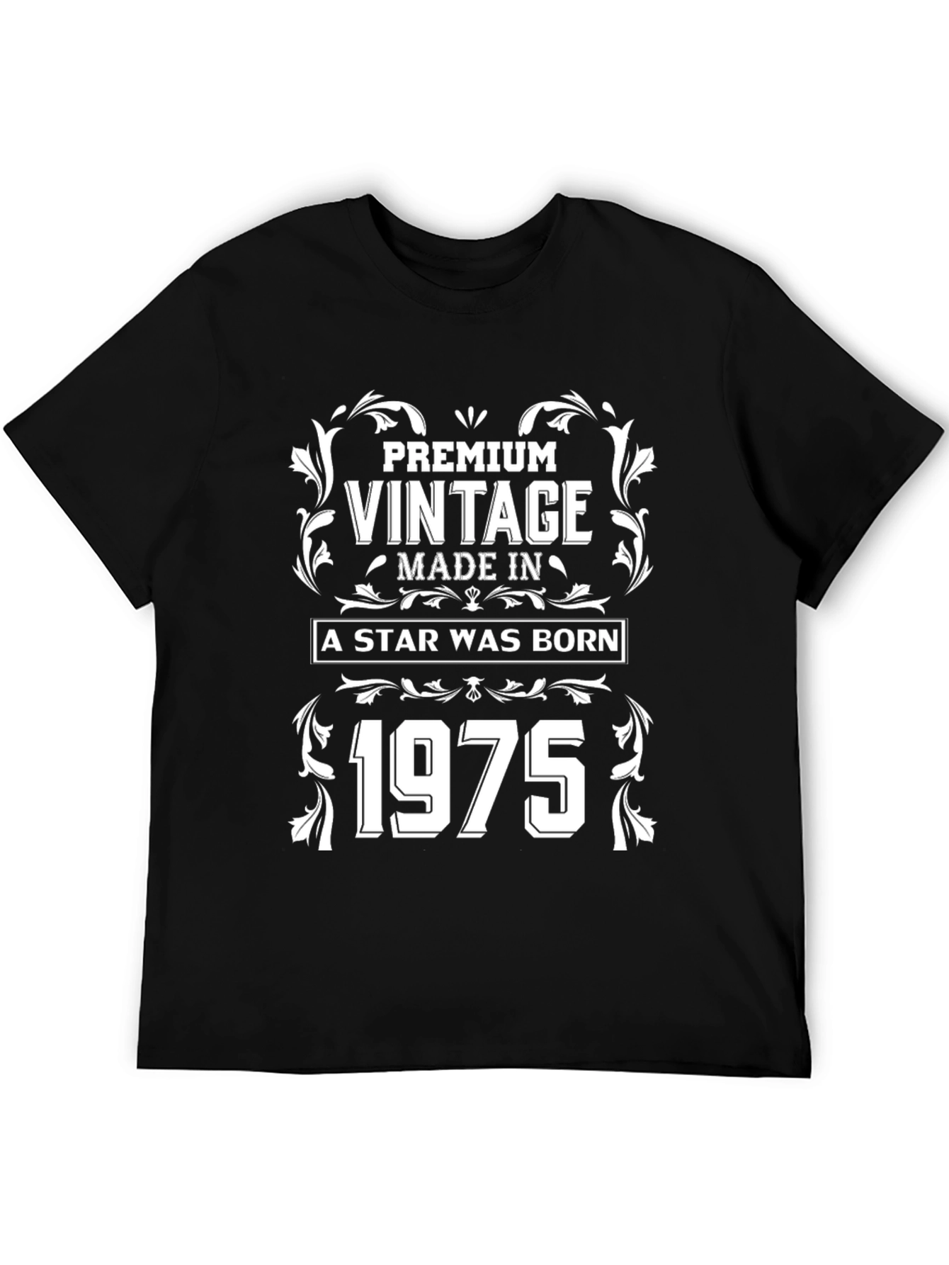 Black Premium Vintage 1975 T-Shirt view 5