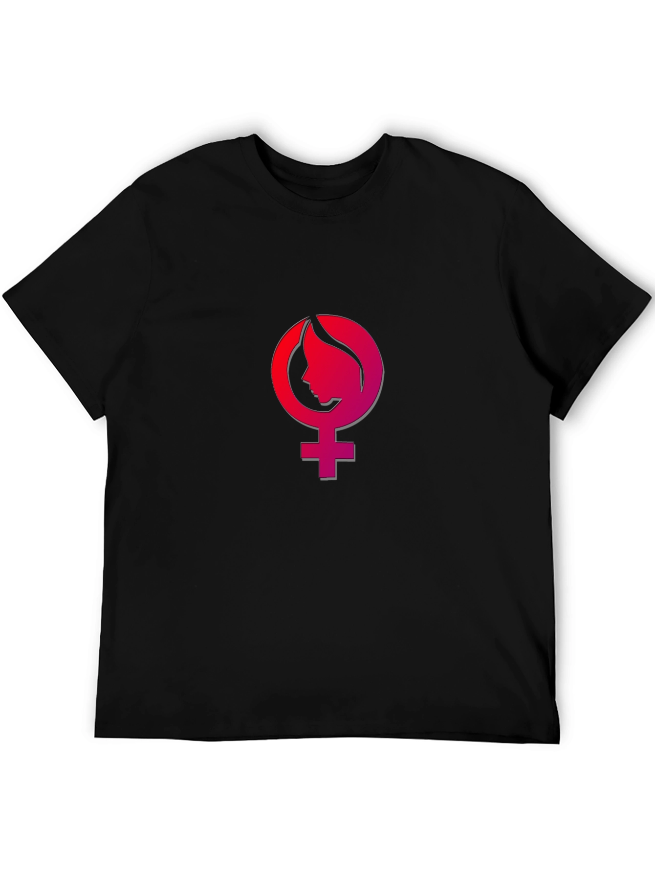 Black Feminist Venus Symbol T-Shirt - Stylish Black Tee view 5