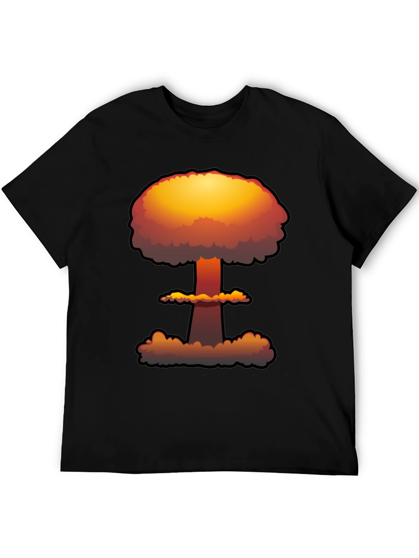 Black Nuclear Explosion Graphic Tee - Soft Cotton view 5