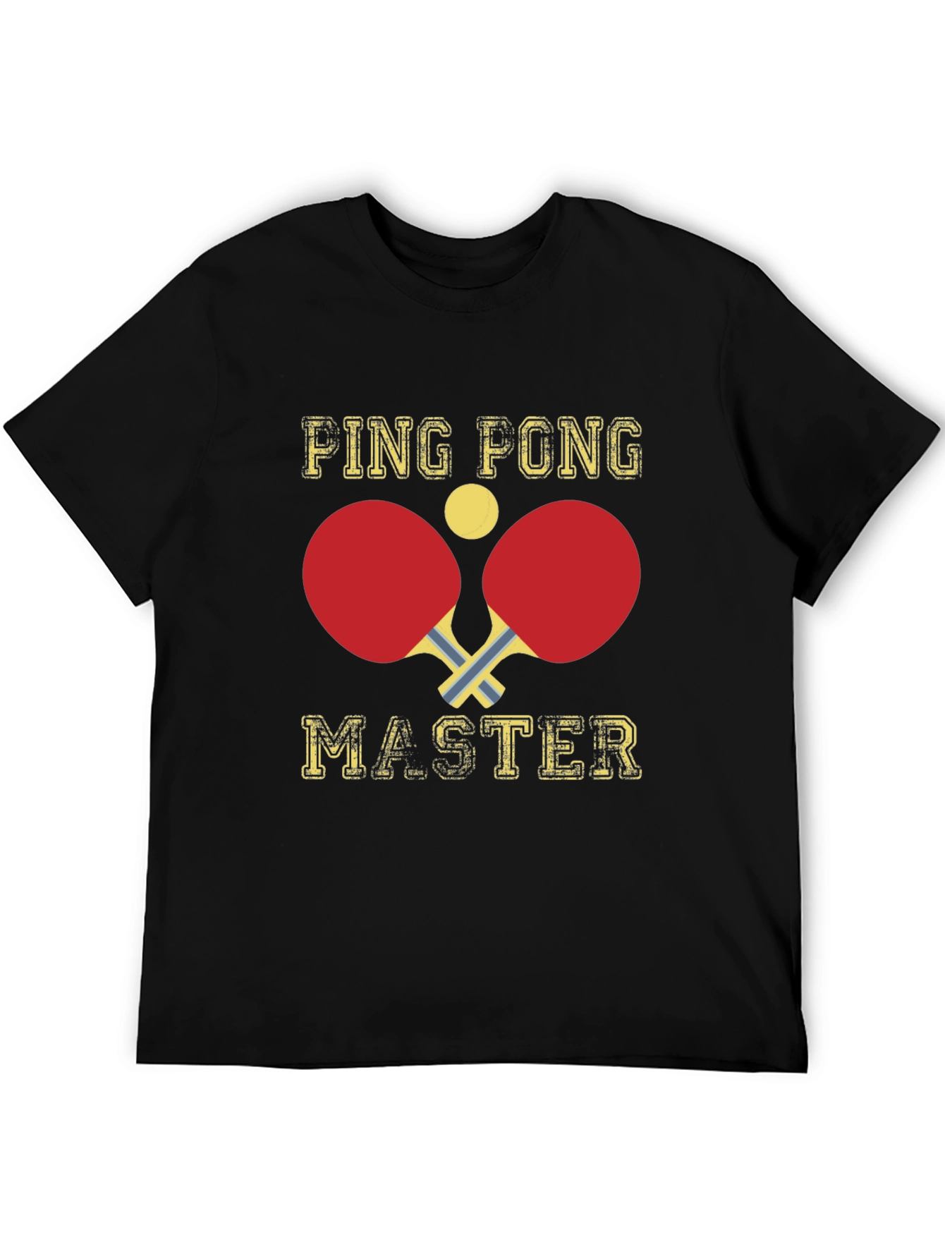 Black Ping Pong Master Graphic T-Shirt view 5