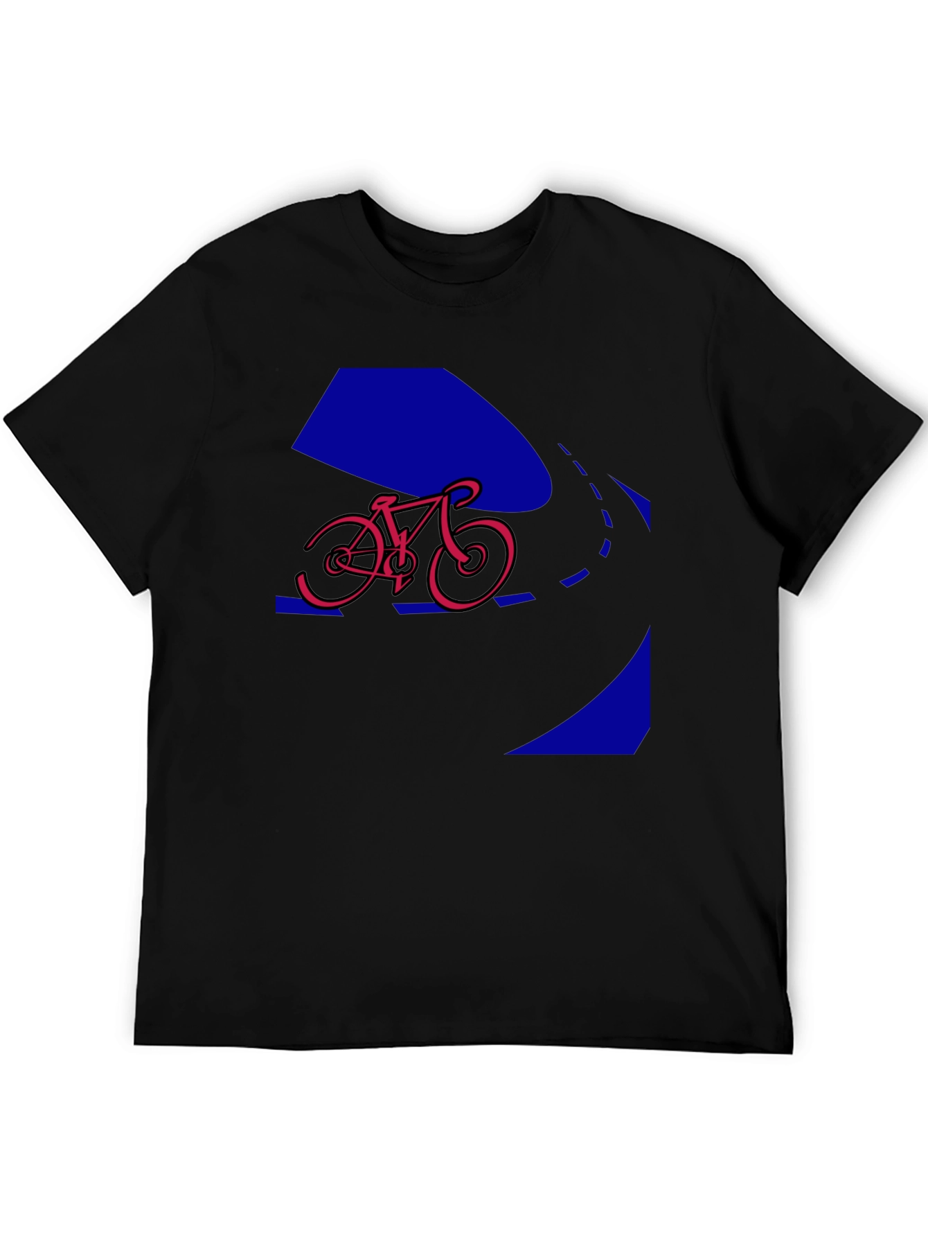 Black Bike Graphic Tee - Black Crew Neck view 5