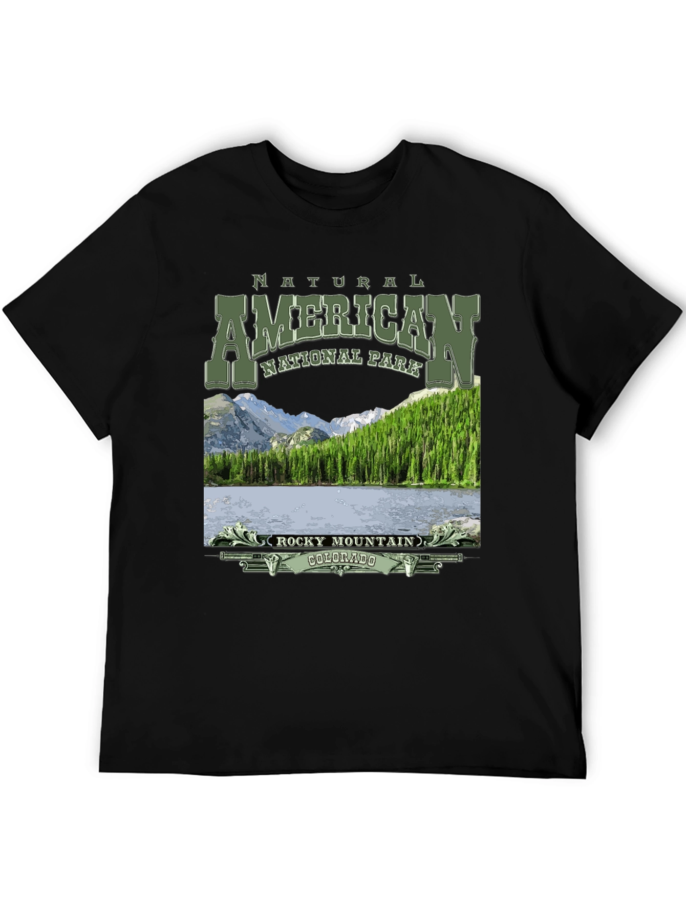 Black Rocky Mountain National Park T-Shirt view 5