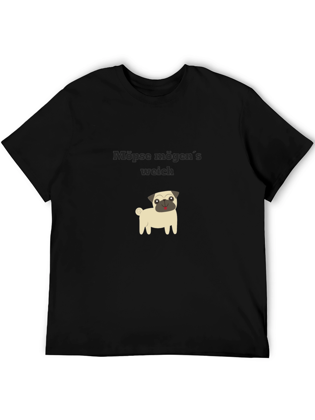 Pug Lovers Black T-Shirt: Möpse mögen's weich - 5