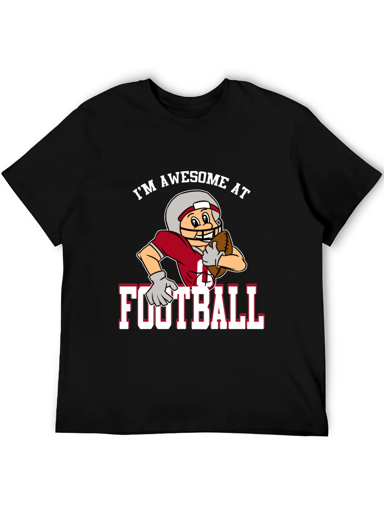 Black Awesome Football T-Shirt view 5