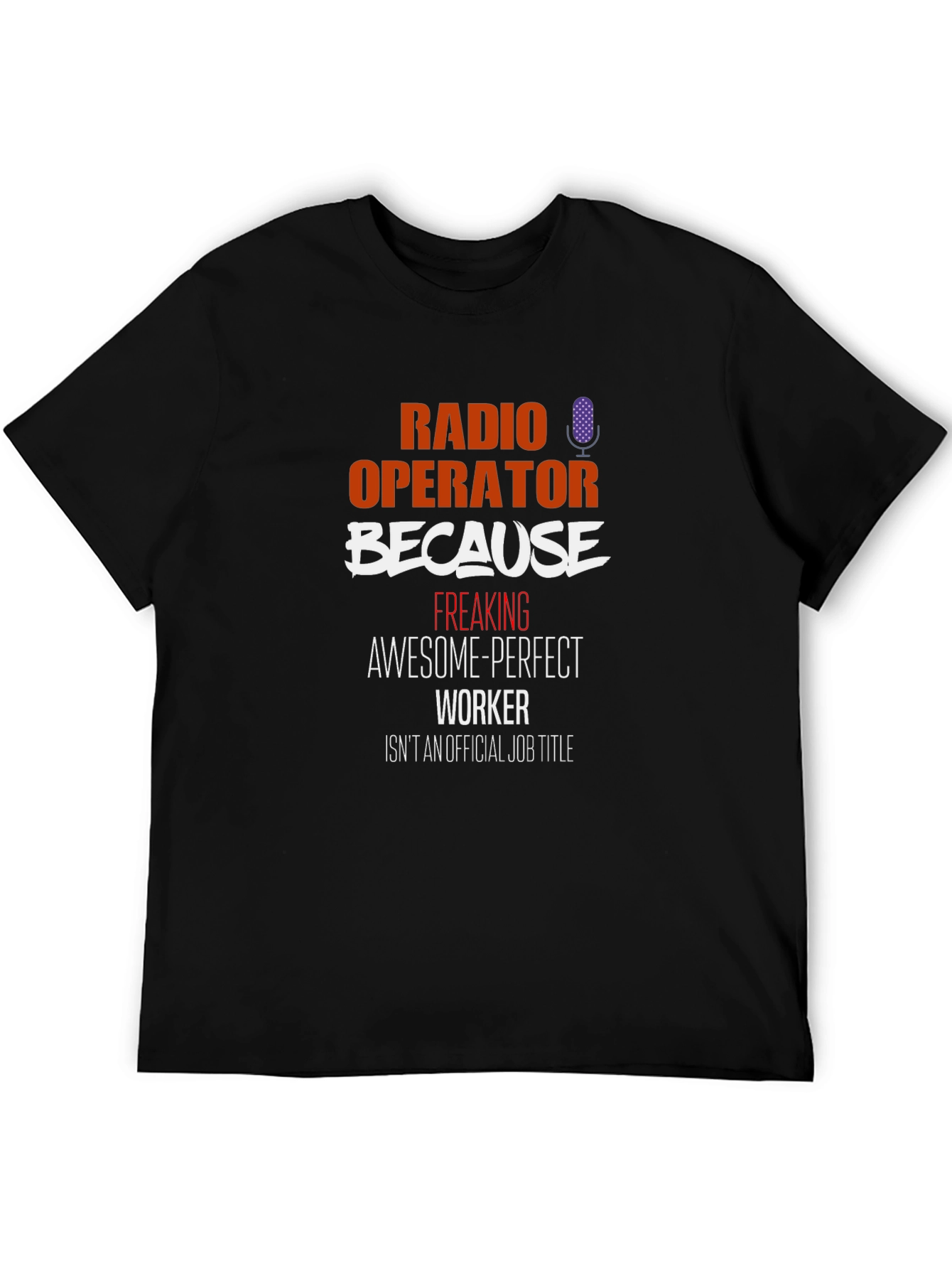 Black Radio Operator Graphic T-Shirt view 5