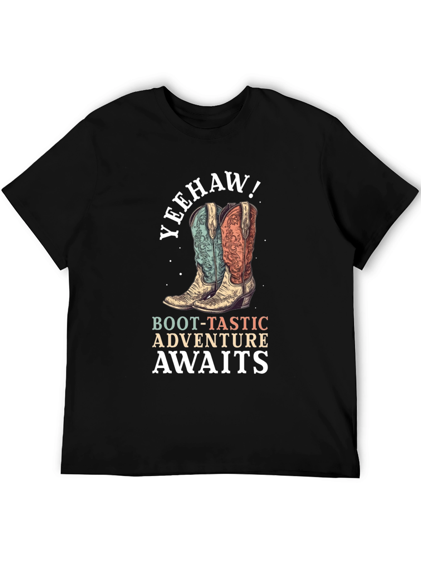Yeehaw Cowboy Boots Graphic T-Shirt - 5