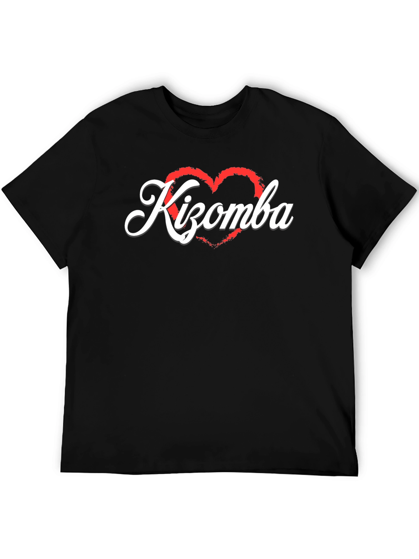 Black Kizomba Heart Graphic Tee - Dance Lover's T-Shirt view 5