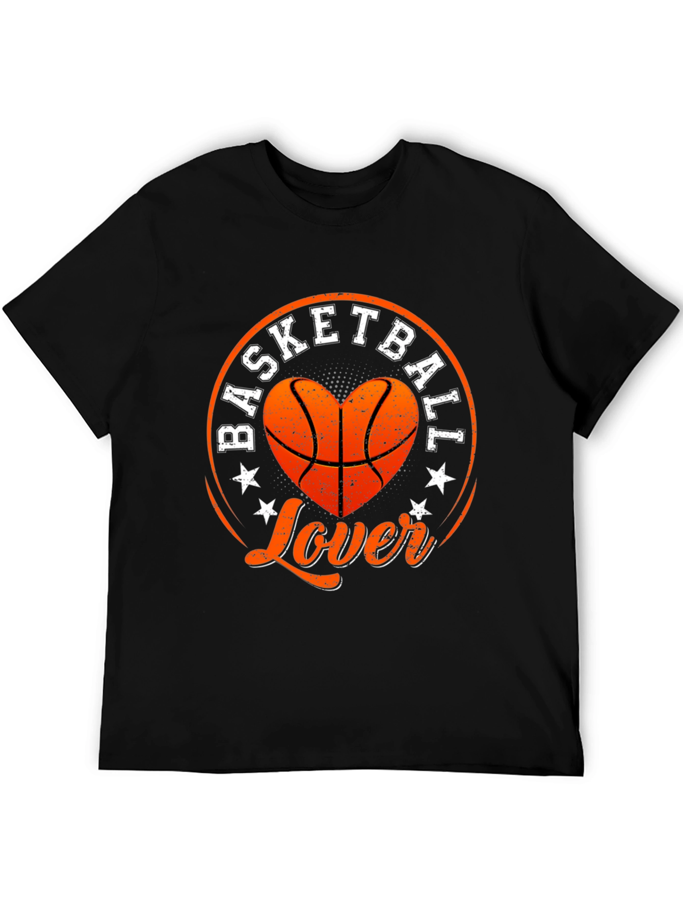 Black Basketball Lover Graphic T-Shirt view 5