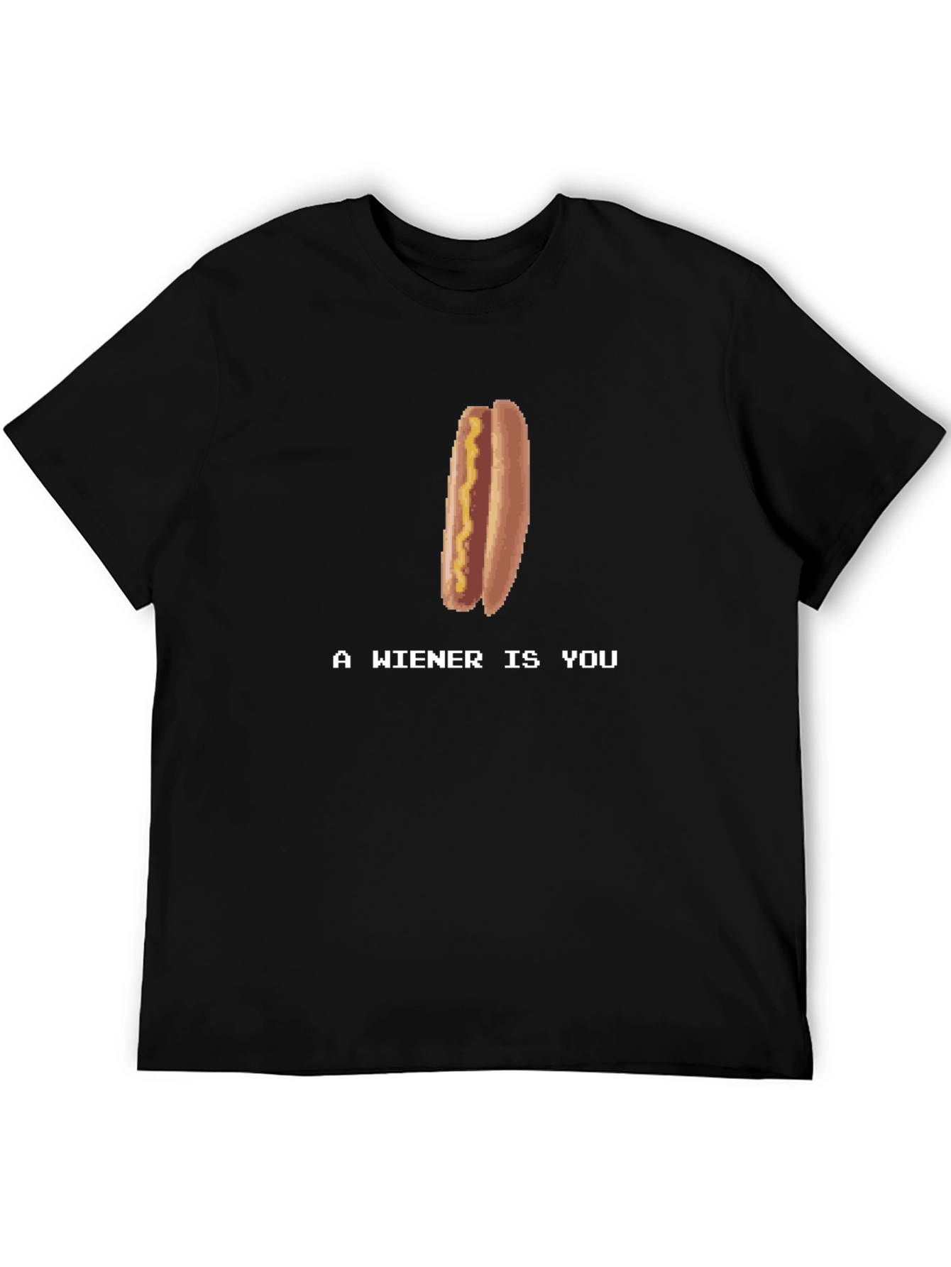 A Wiener Is You T-Shirt - Retro Game Style Hotdog Tee - 5