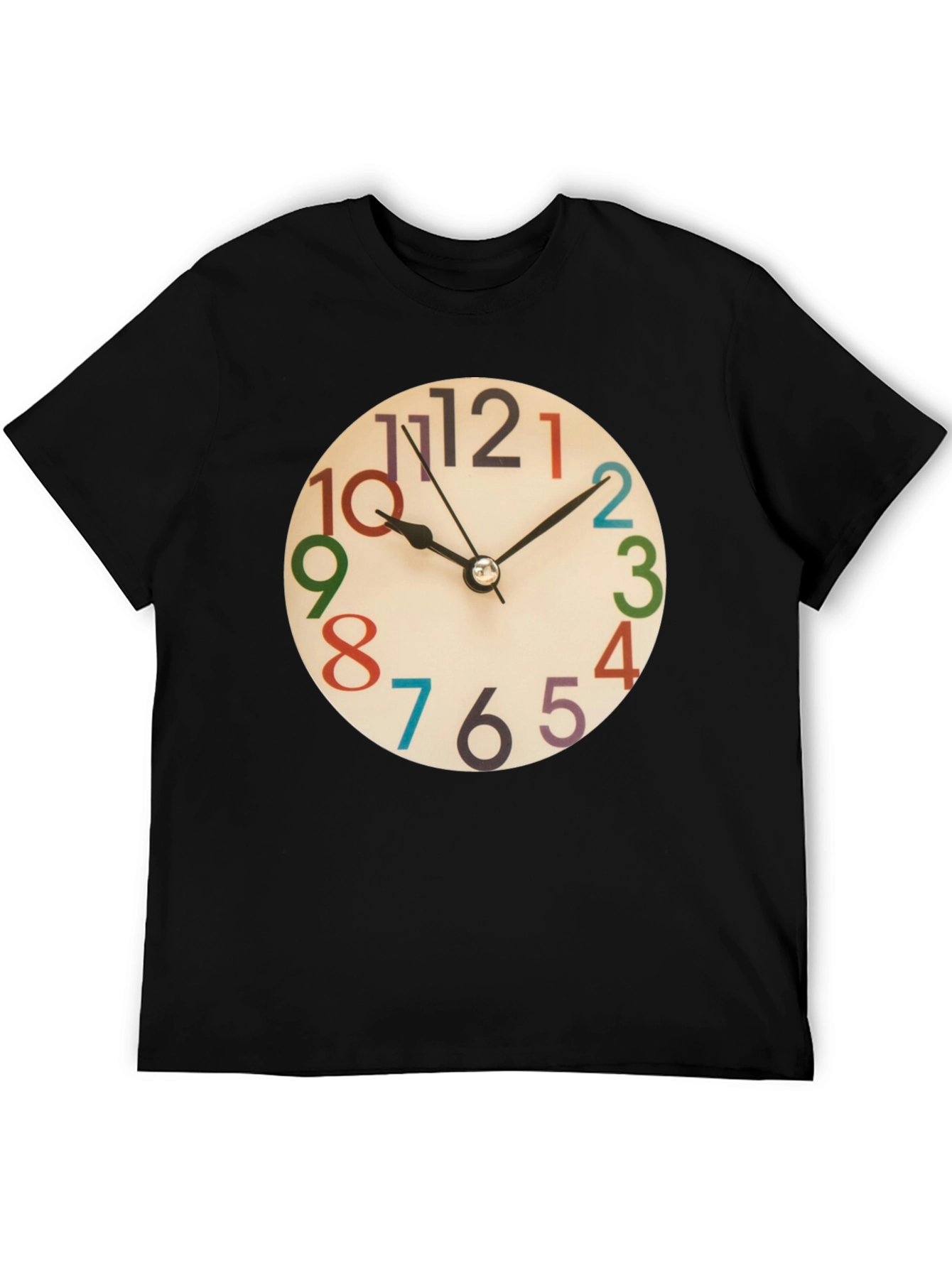 Black Fun Clock Graphic T-Shirt view 5