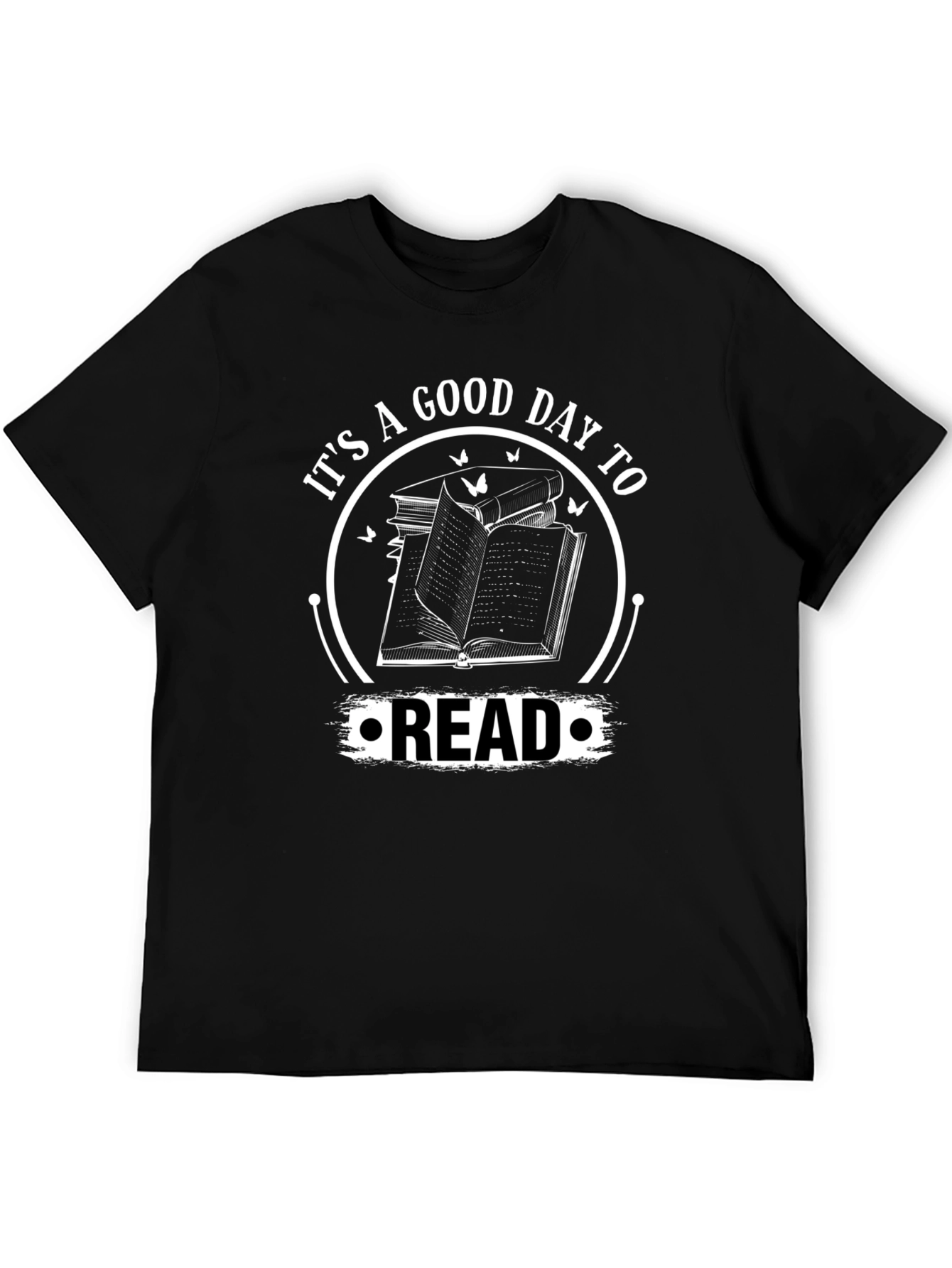 Black It's A Good Day To Read T-Shirt - Book Lover Tee view 5
