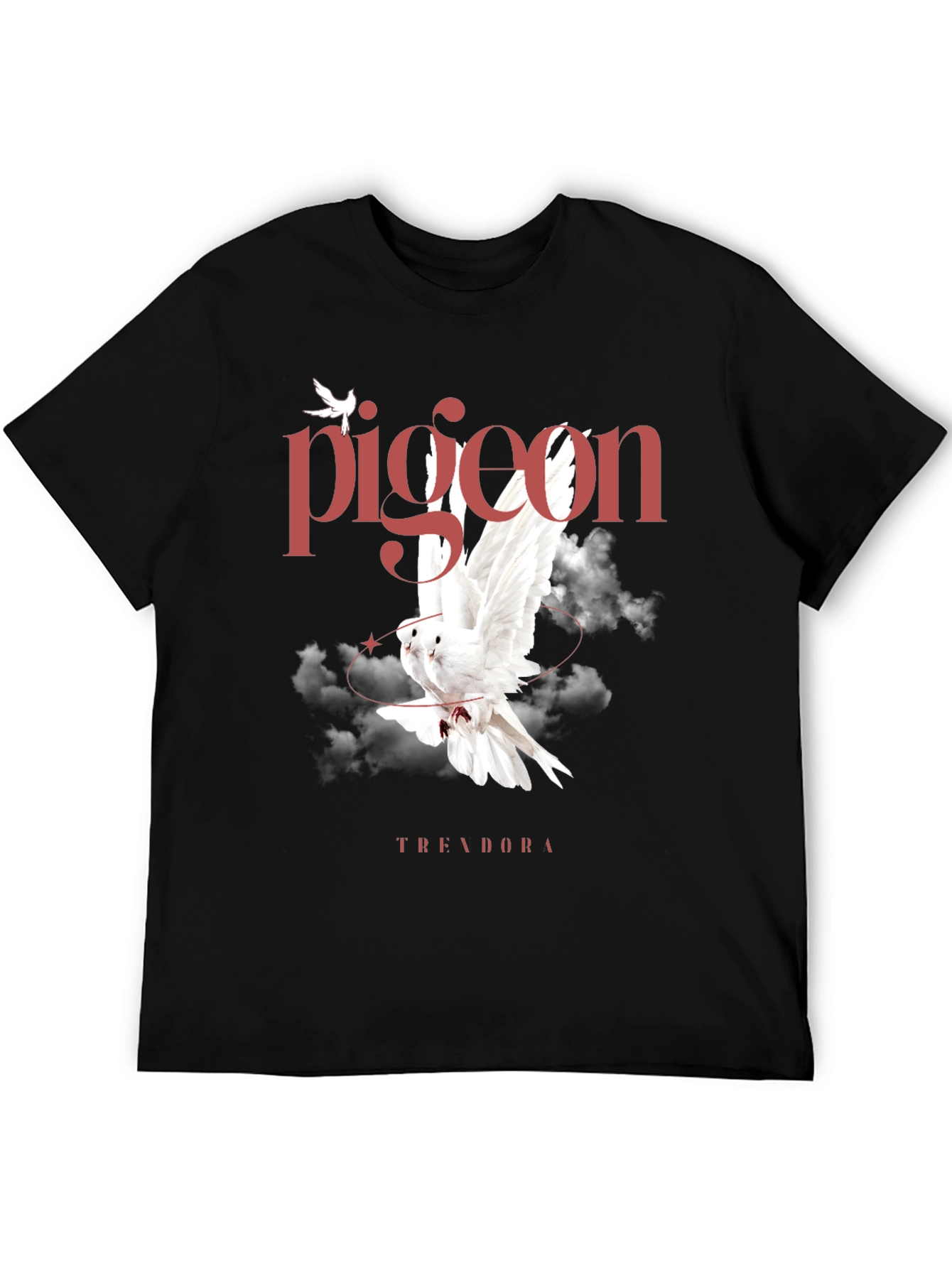 Black Pigeon Graphic Black T-Shirt - Trending Now! view 5