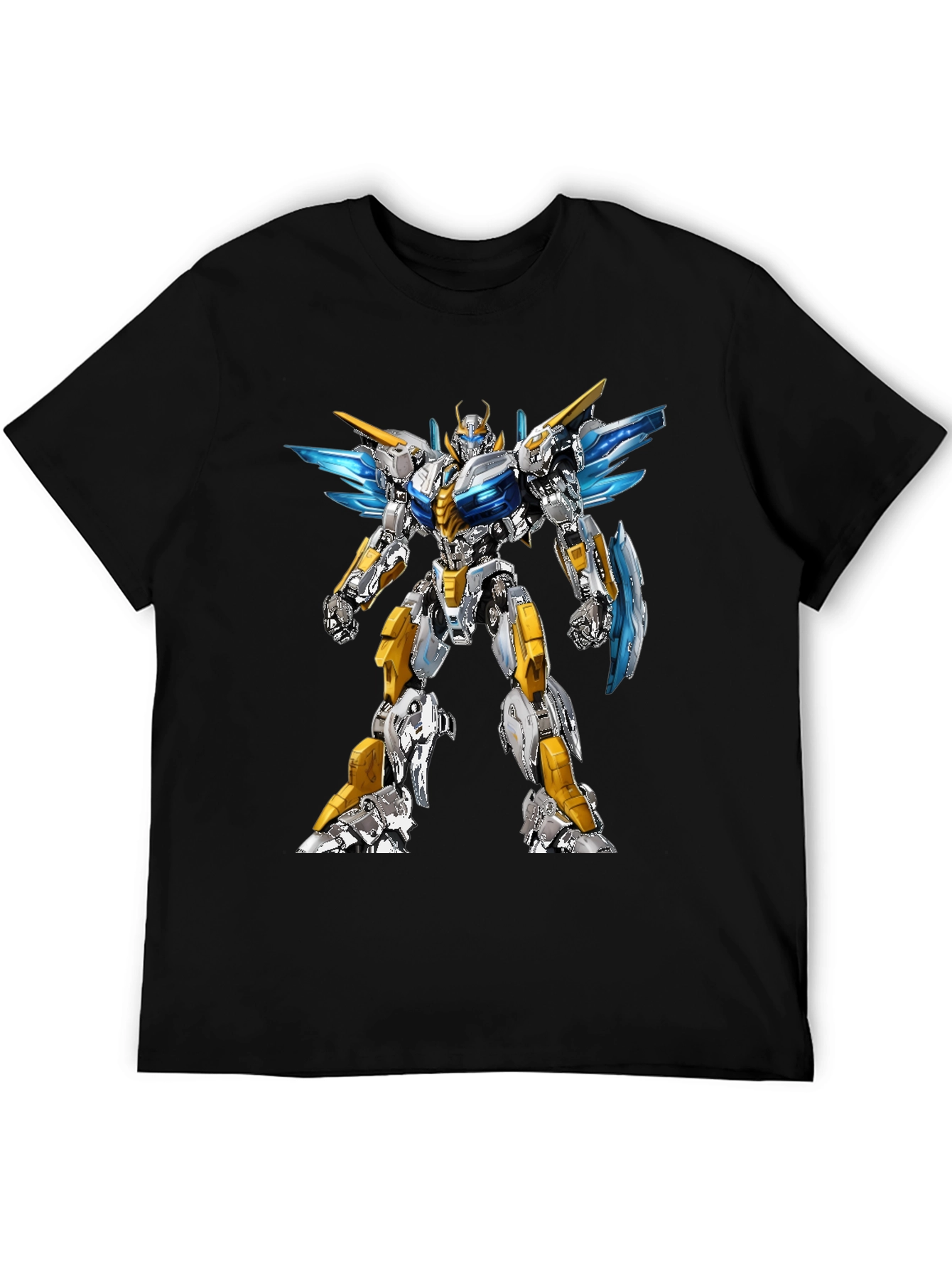 Black Robot Graphic Black T-Shirt view 5