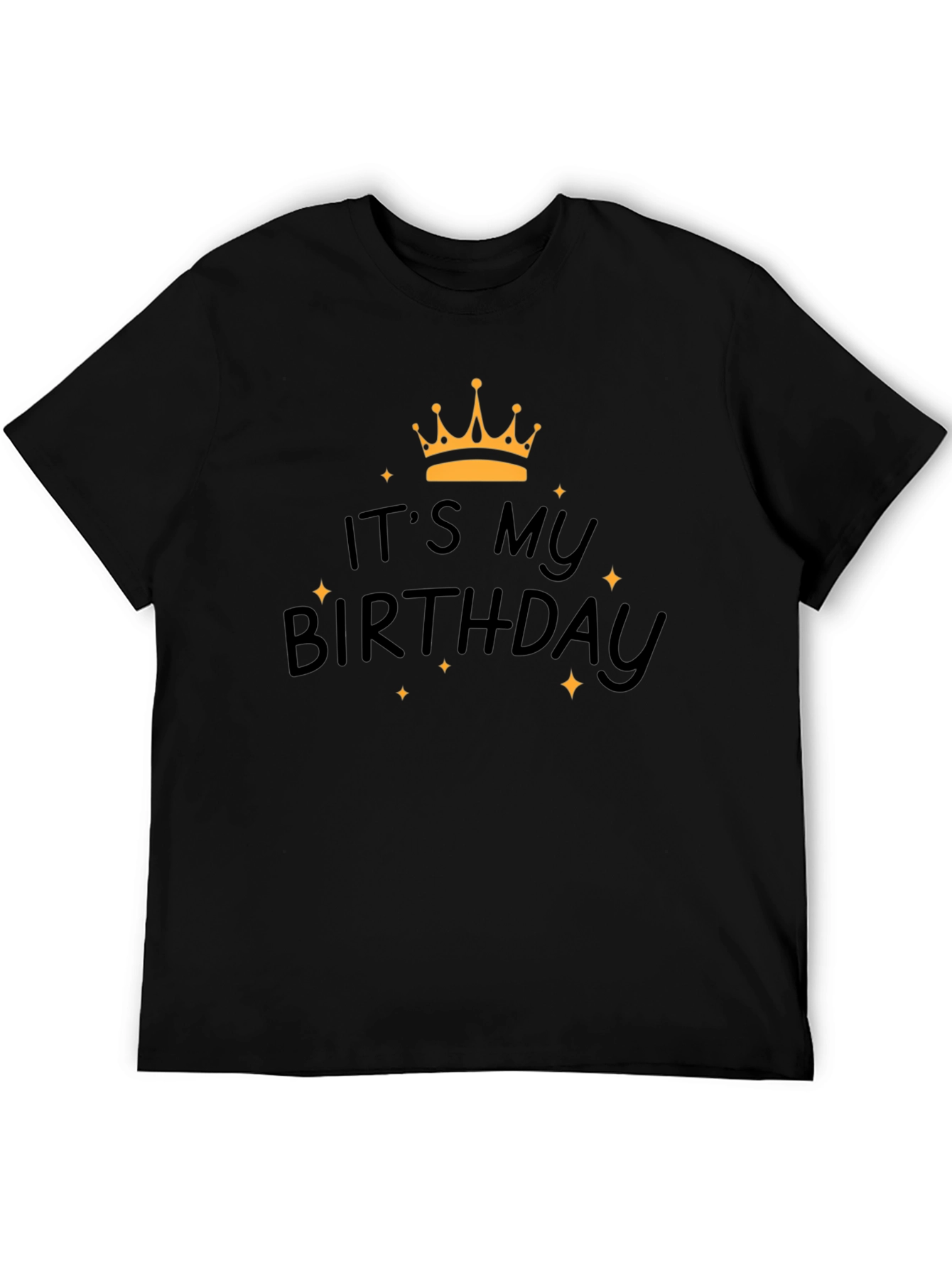 Black It's My Birthday T-Shirt - Black view 5
