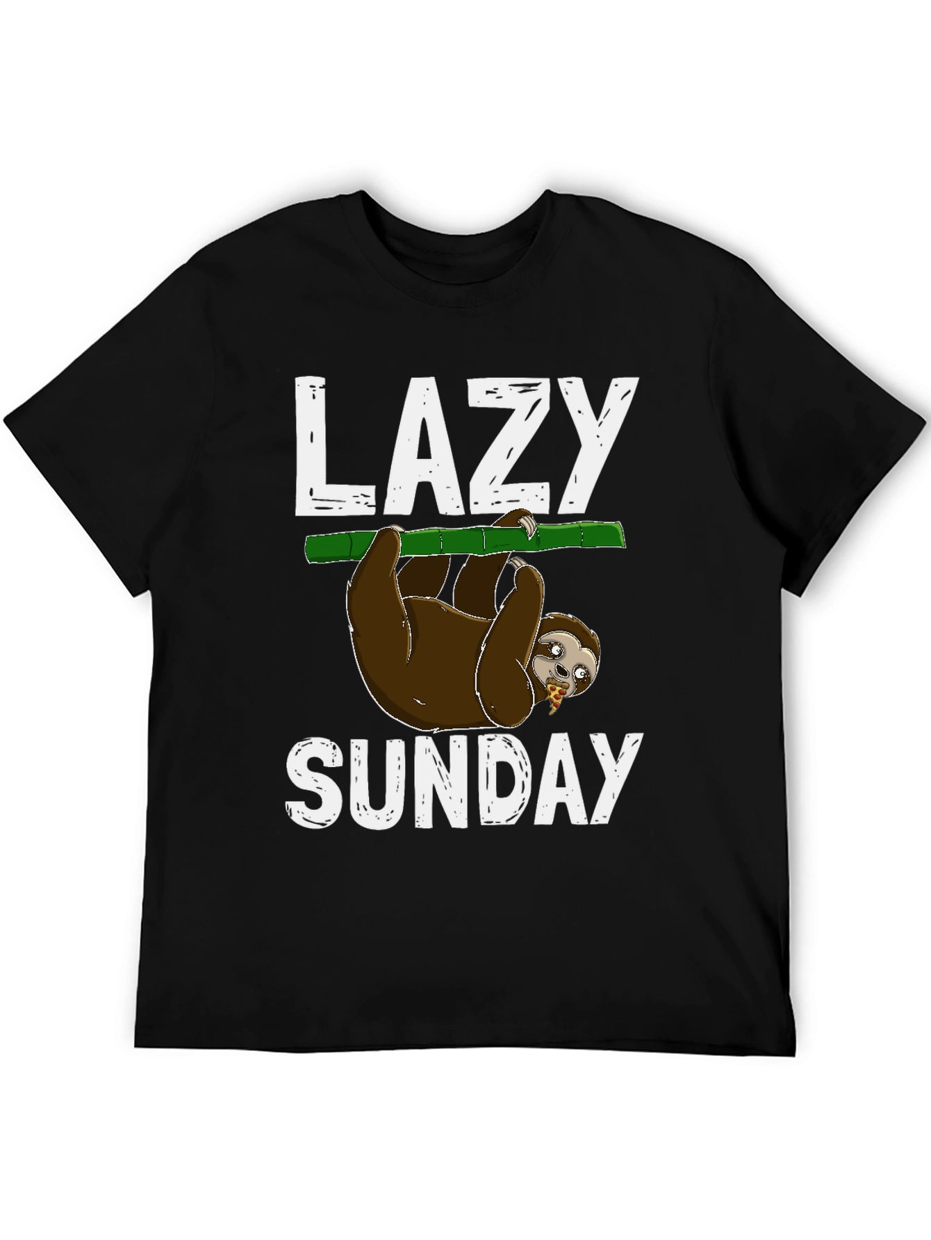 Black Lazy Sunday Sloth T-Shirt view 5