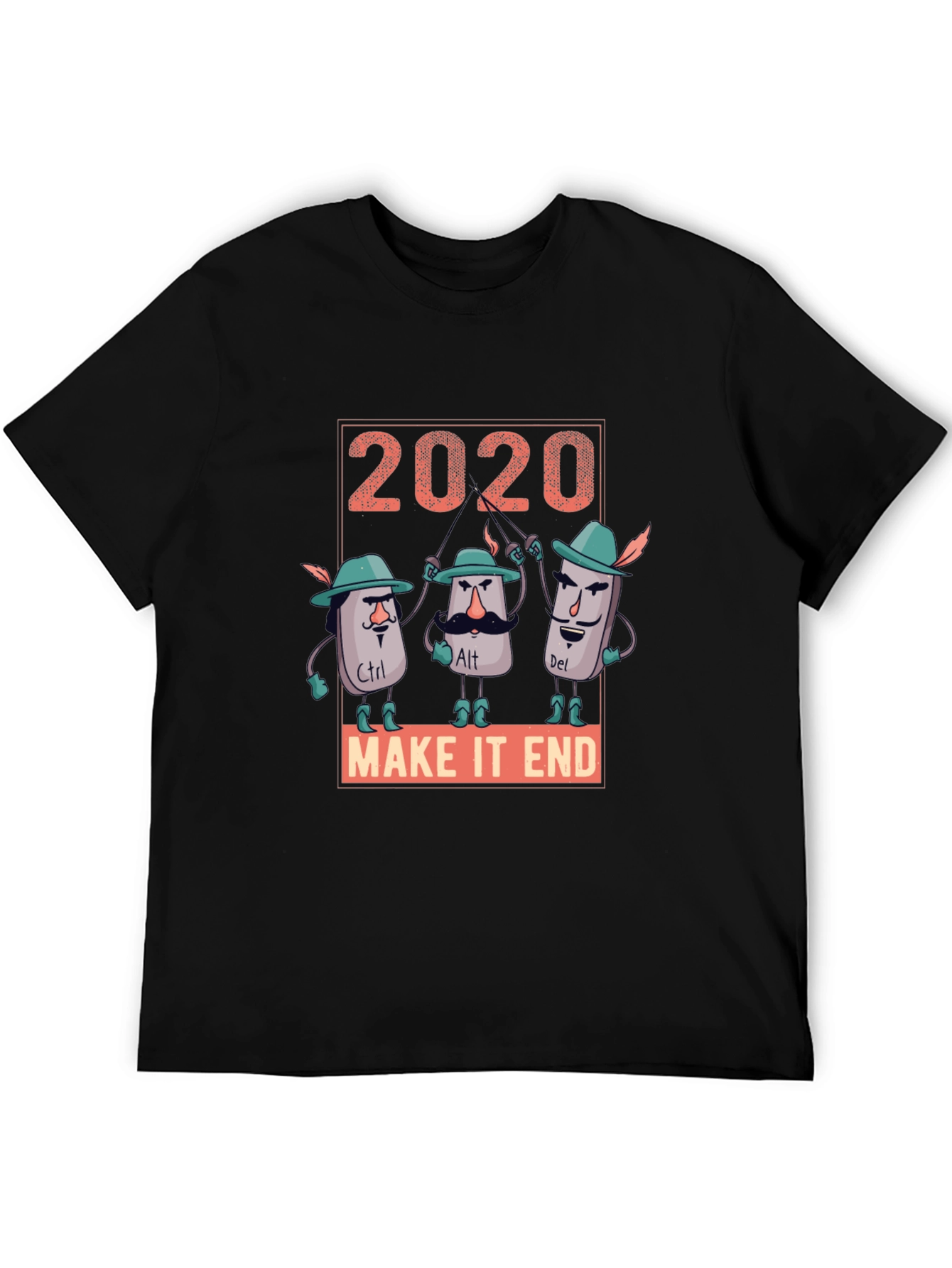 Black 2020 Keyboard Warrior T-Shirt view 5