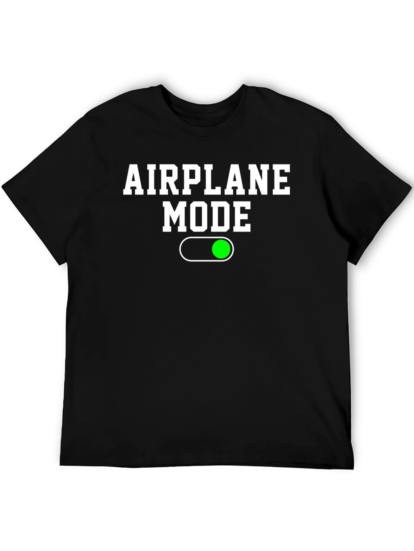 Black Airplane Mode Graphic T-Shirt - Travel Ready view 5