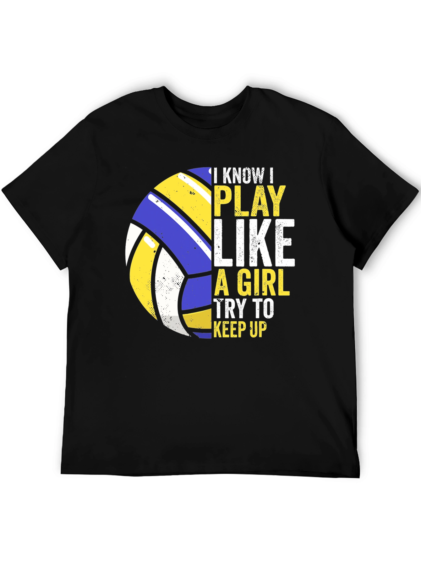 Black Volleyball Girl T-Shirt view 5