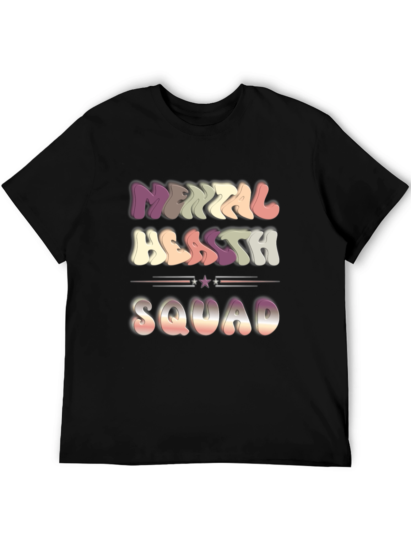Black Mental Health Squad T-Shirt view 5