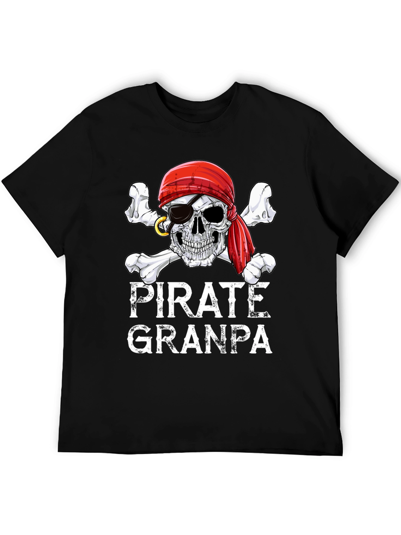 Pirate Granpa T-Shirt, Skull & Crossbones Graphic Tee - 5