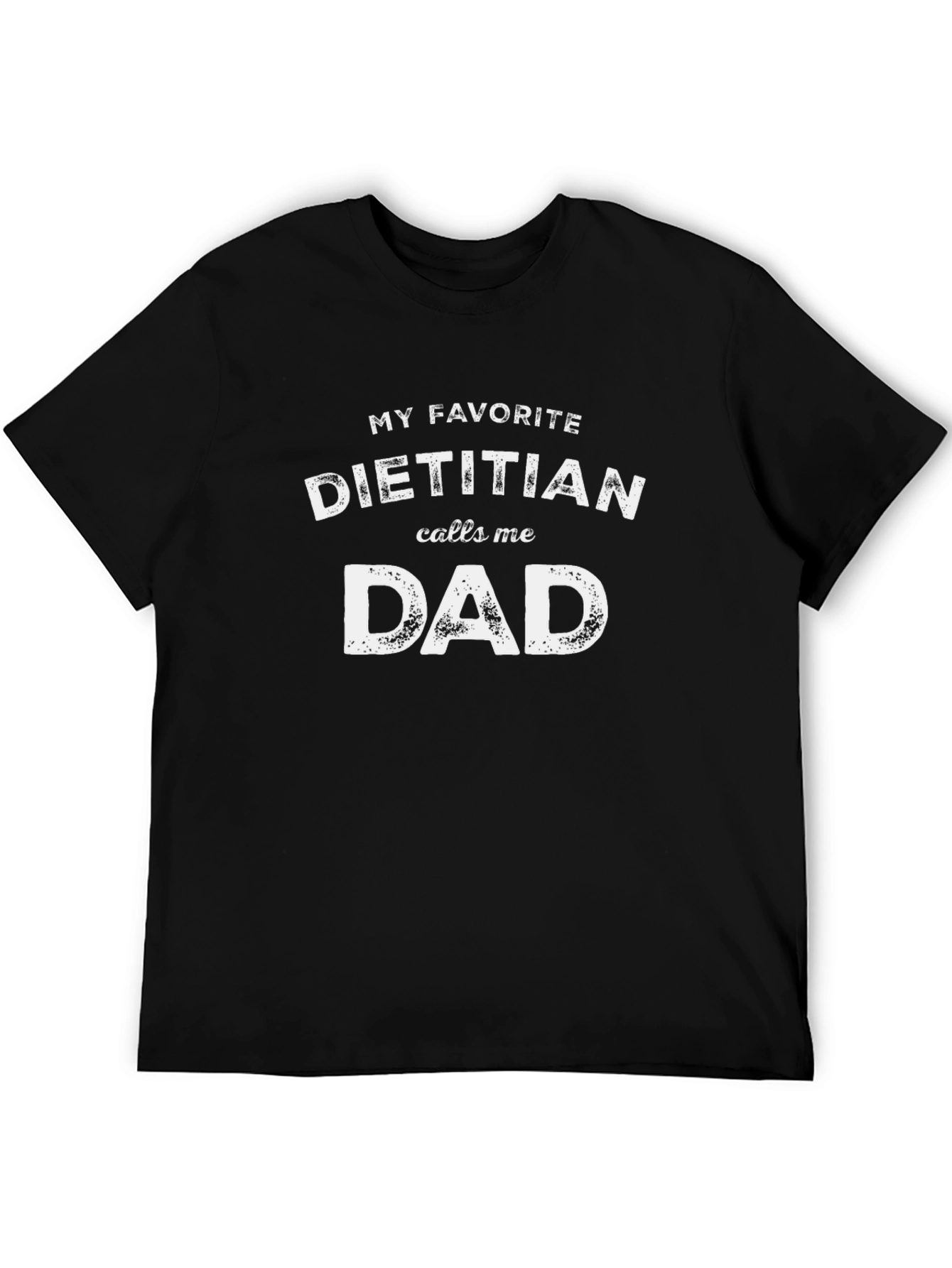 Black Dietitian Dad T-Shirt - Funny Father's Day Gift view 5