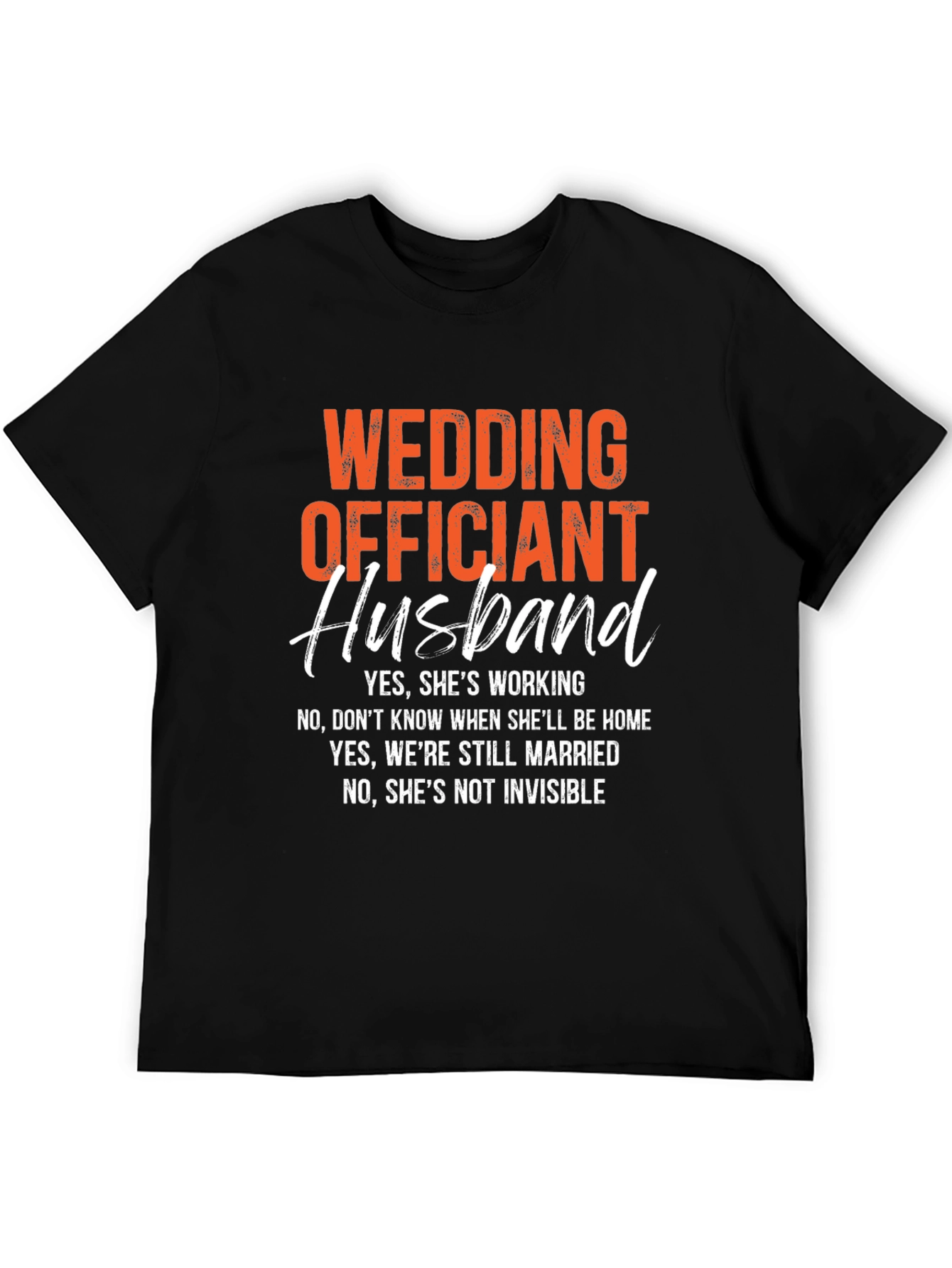 Black Wedding Officiant Husband Graphic T-Shirt view 5