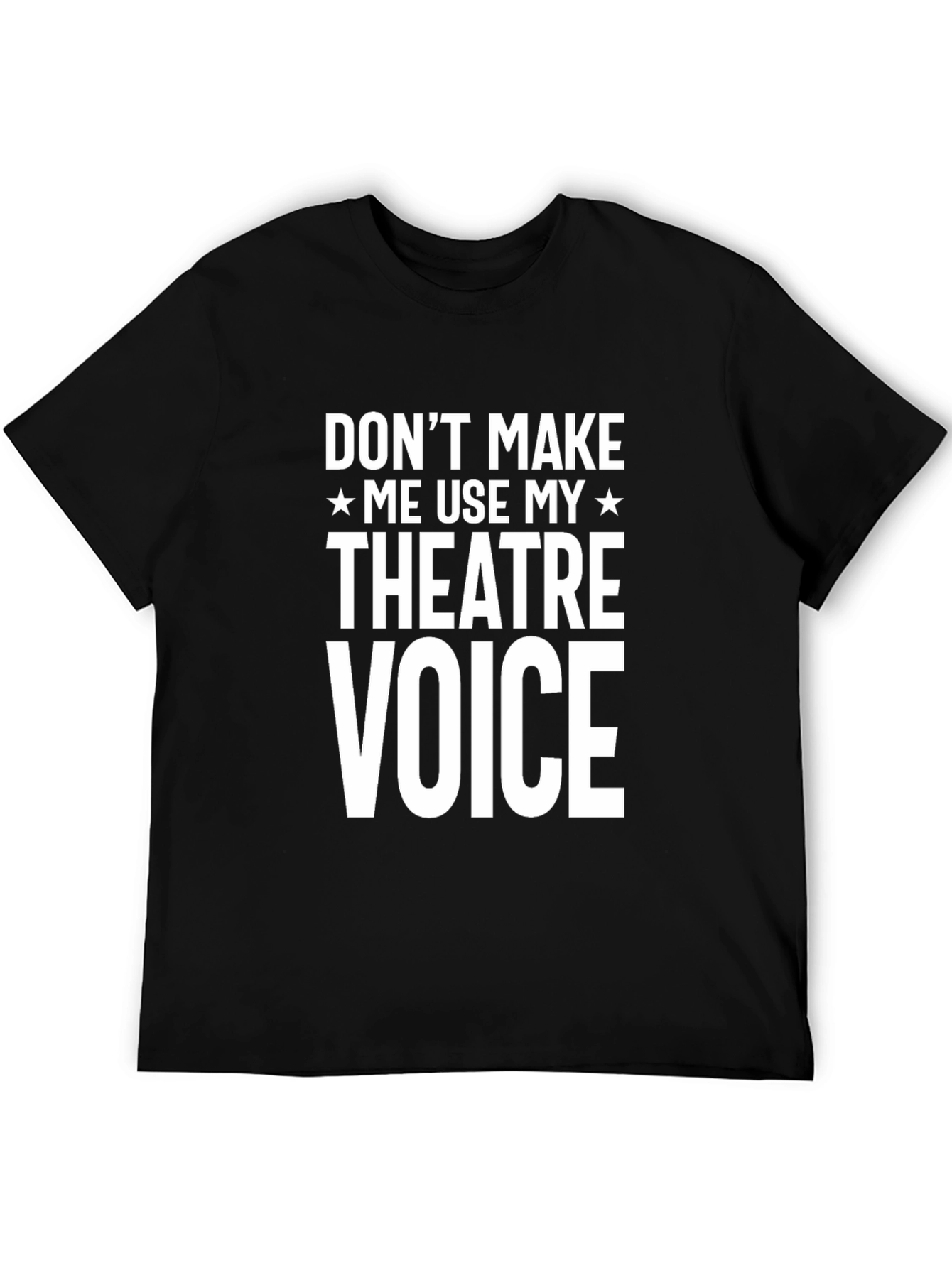 Black Theater Voice Graphic Tee - Funny Actor T-Shirt view 5