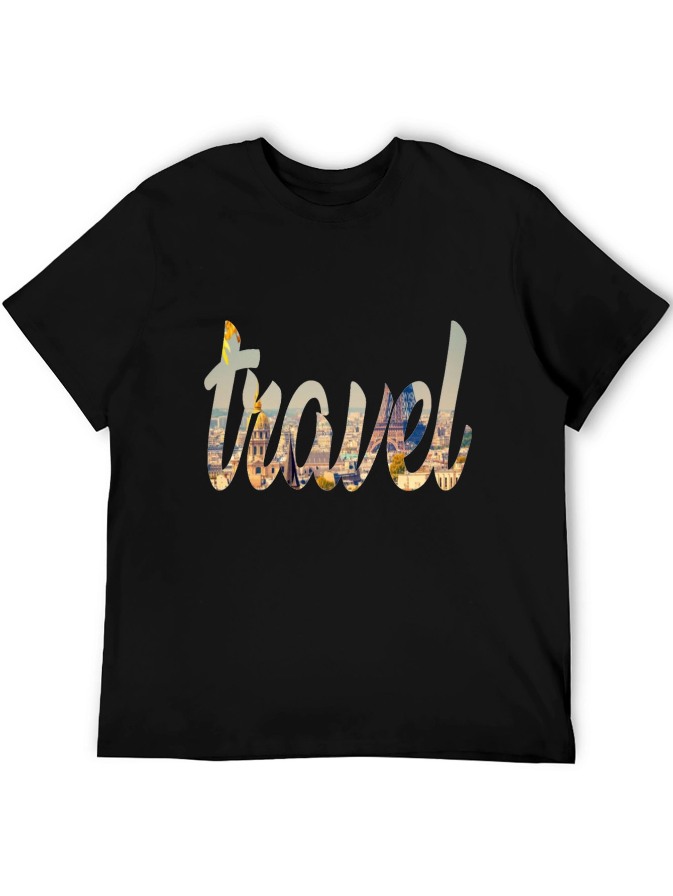 Black Travel Graphic Tee - Black T-Shirt view 5