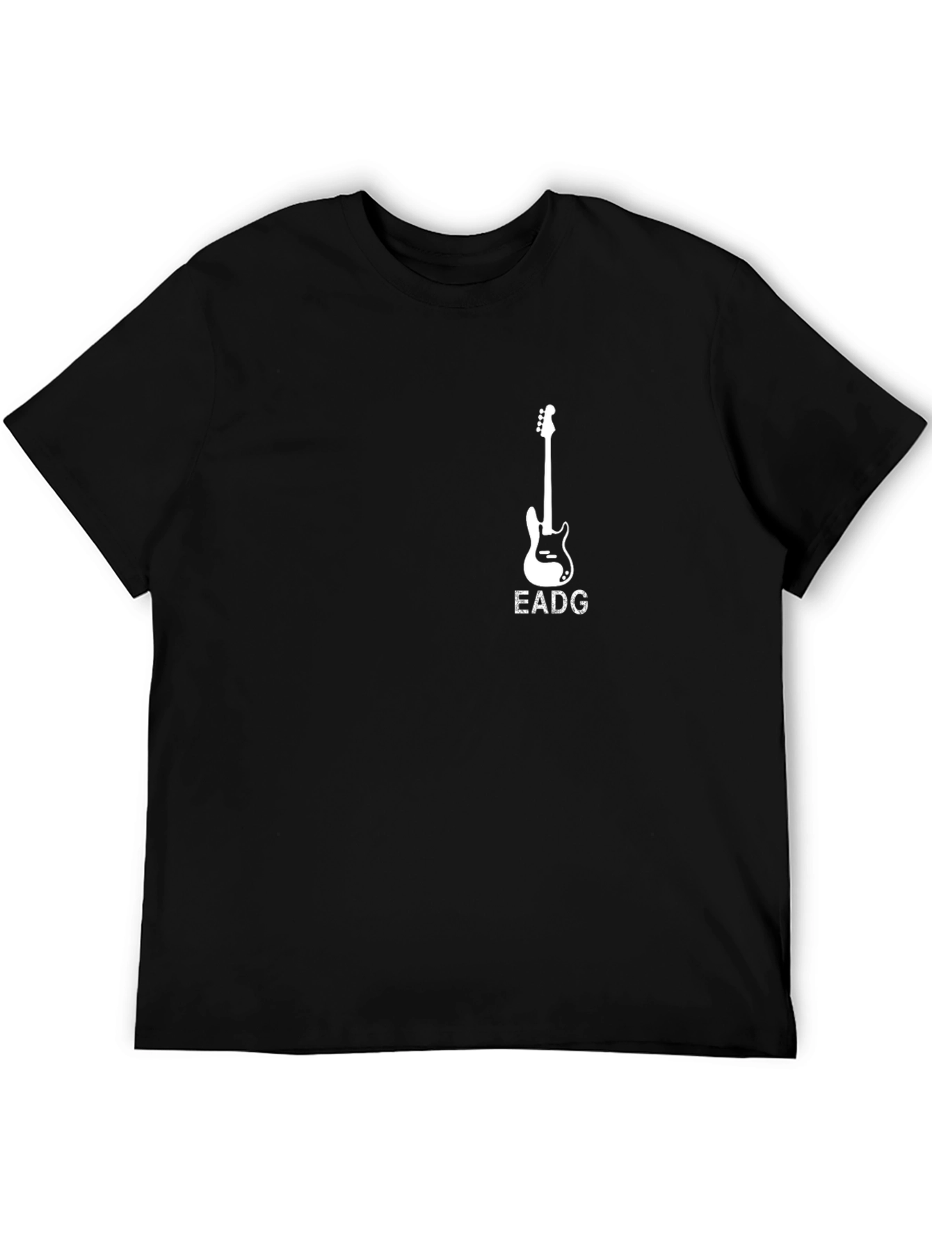 Black Guitar EADG T-Shirt - Musician Tee view 5