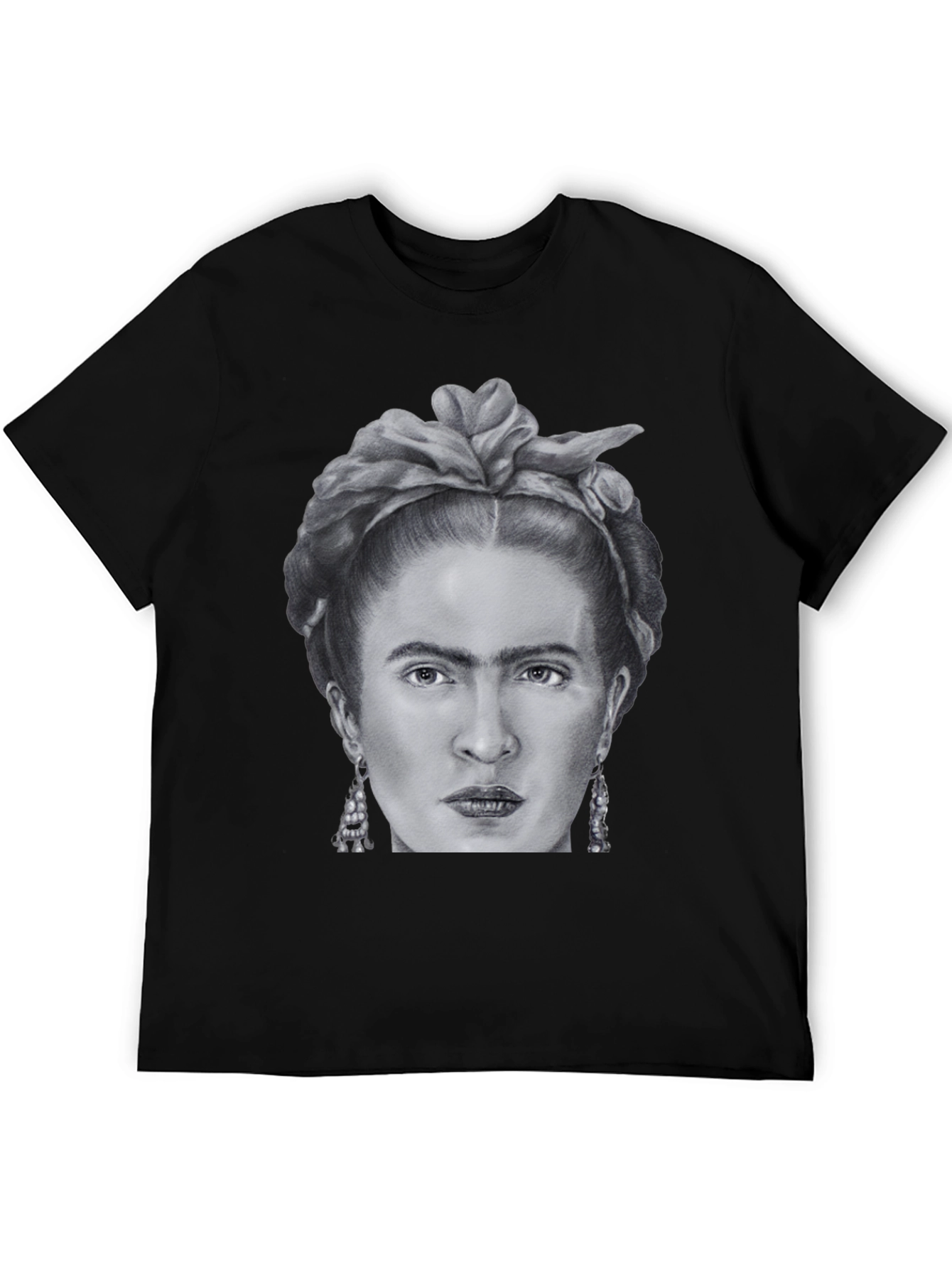 Black Frida Kahlo Graphic Tee - Black Unisex T-Shirt view 5