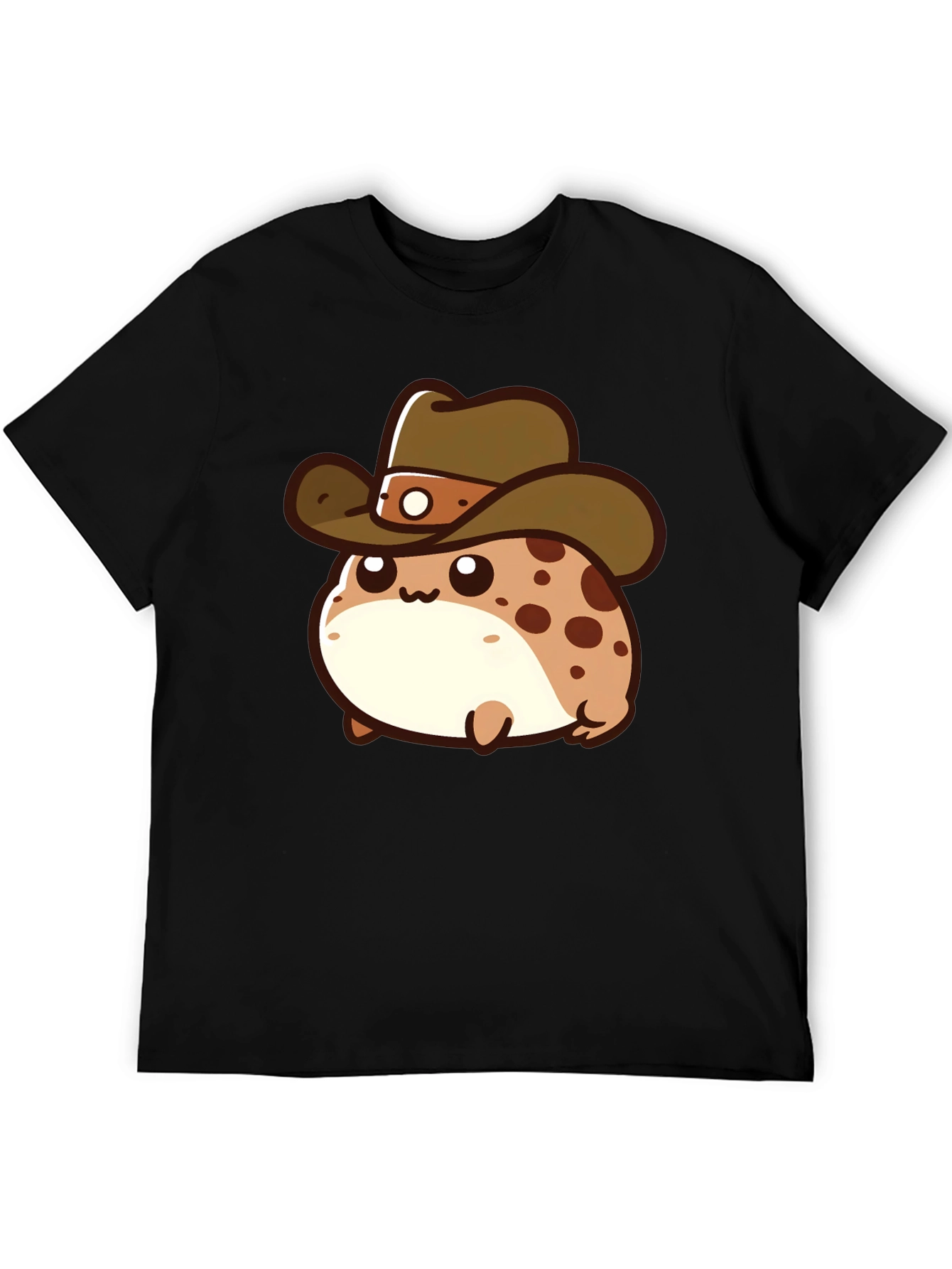 Black Cartoon Cowboy Frog T-Shirt - Black view 5