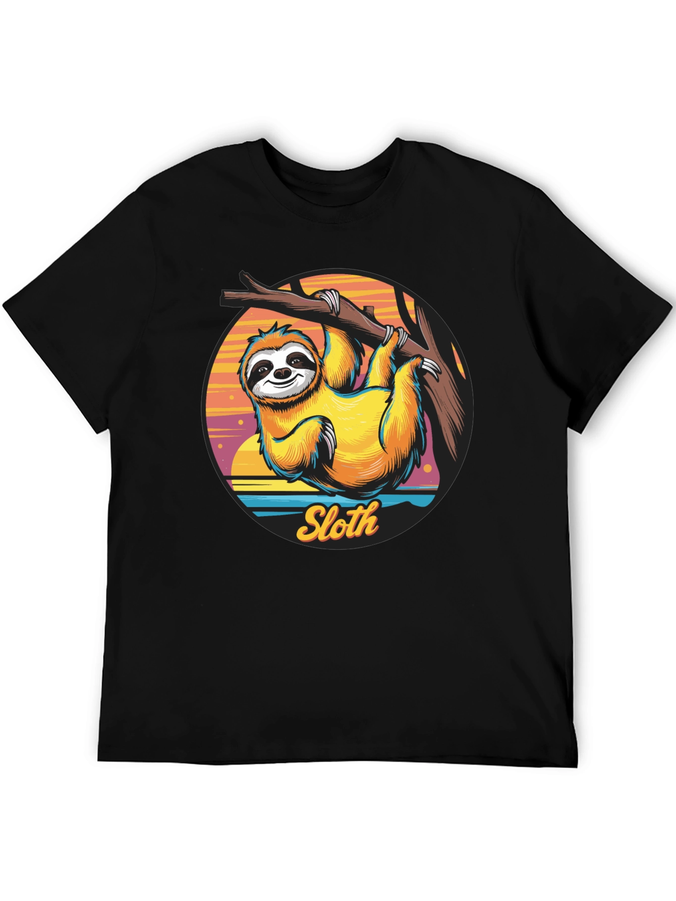 Black Sloth Graphic T-Shirt - Hang Loose Style view 5