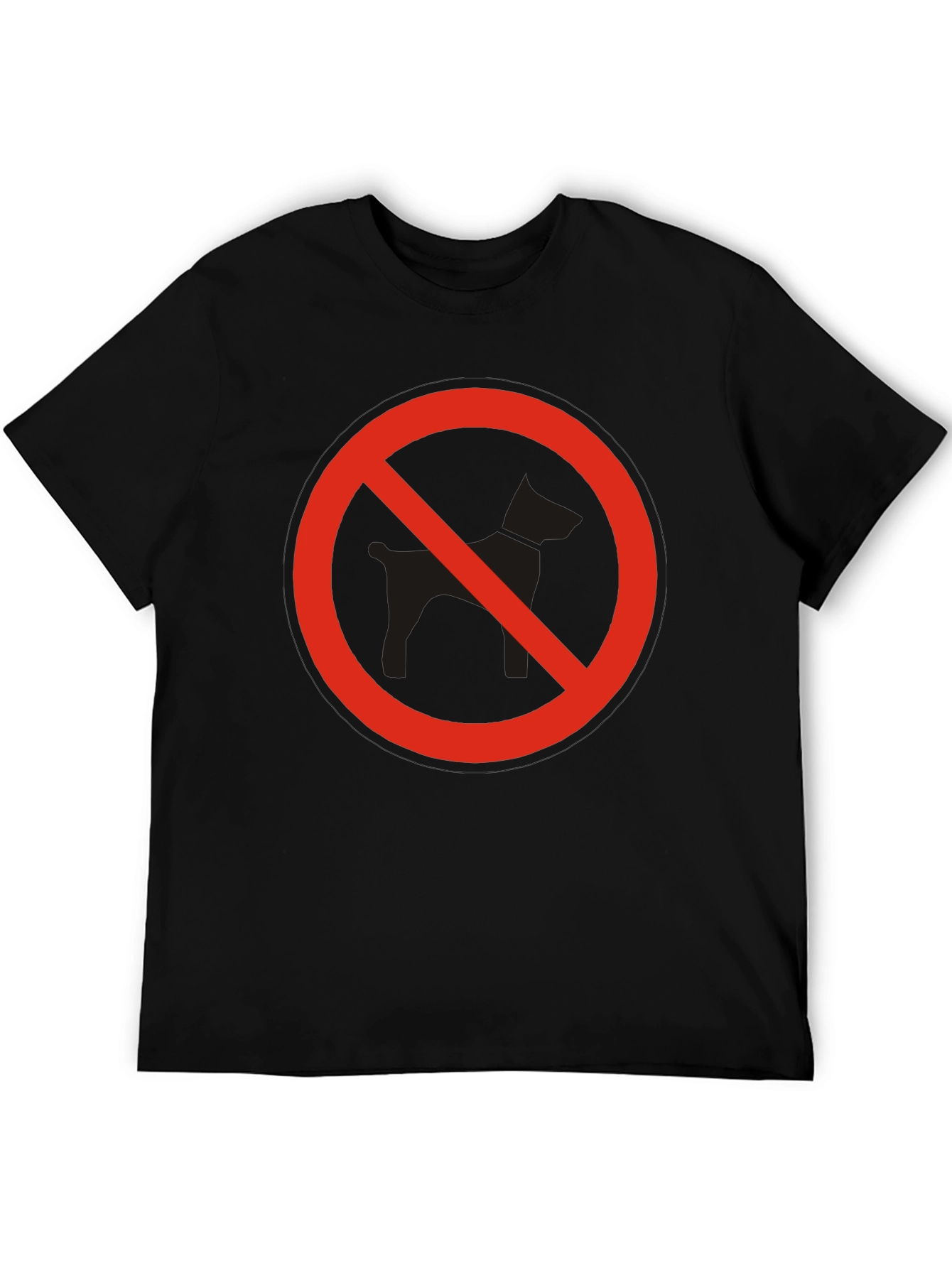 Black No Dogs Allowed Graphic T-Shirt view 5
