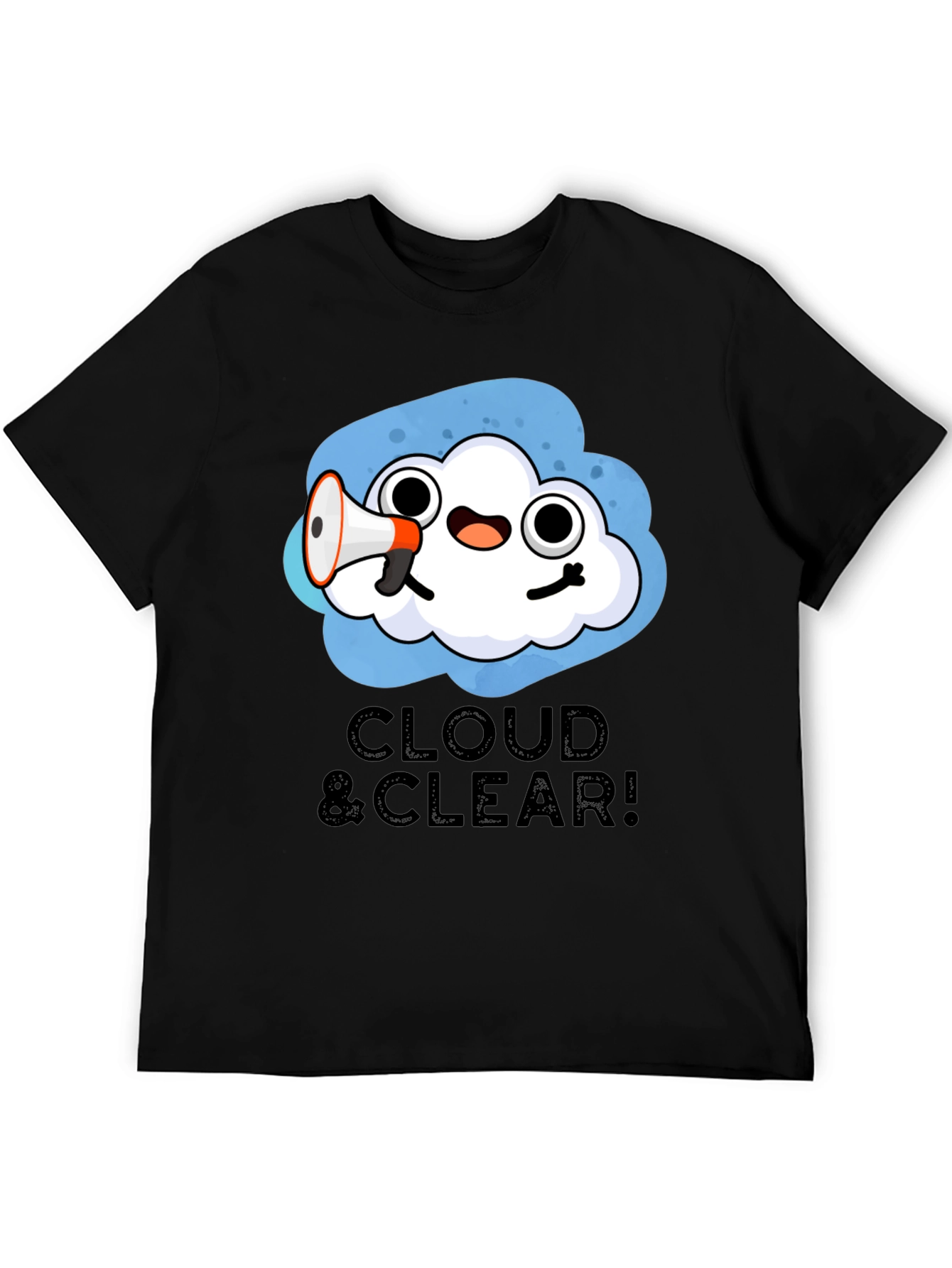 Black Cloud & Clear! Graphic T-Shirt - Fun Weather Design view 5